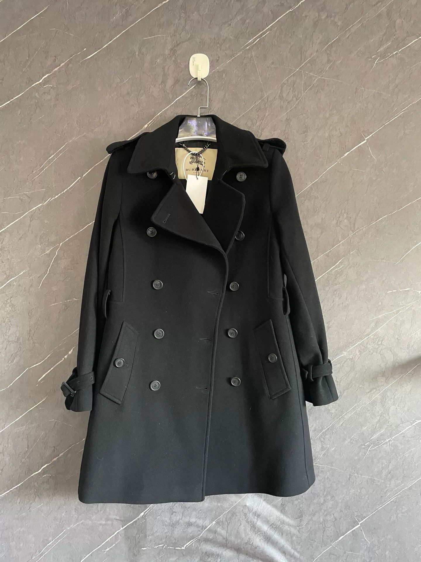 Burberry Burberry Black Wool Coat UK8 Size US M / EU 48-50 / 2 - 1 Thumbnail