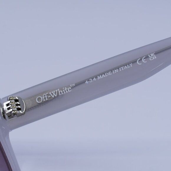 Off-White Off-White OERI109 LAWTON 0928 Sunglasses Grey Square Frame Size ONE SIZE - 7 Thumbnail