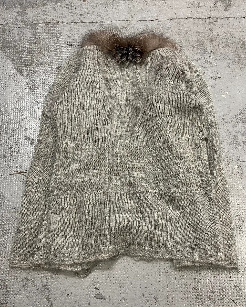 Daniele Alessandrini Daniele Alessandrini Fur Collar Mohair Cardigan Size M / US 6-8 / IT 42-44 - 8 Thumbnail