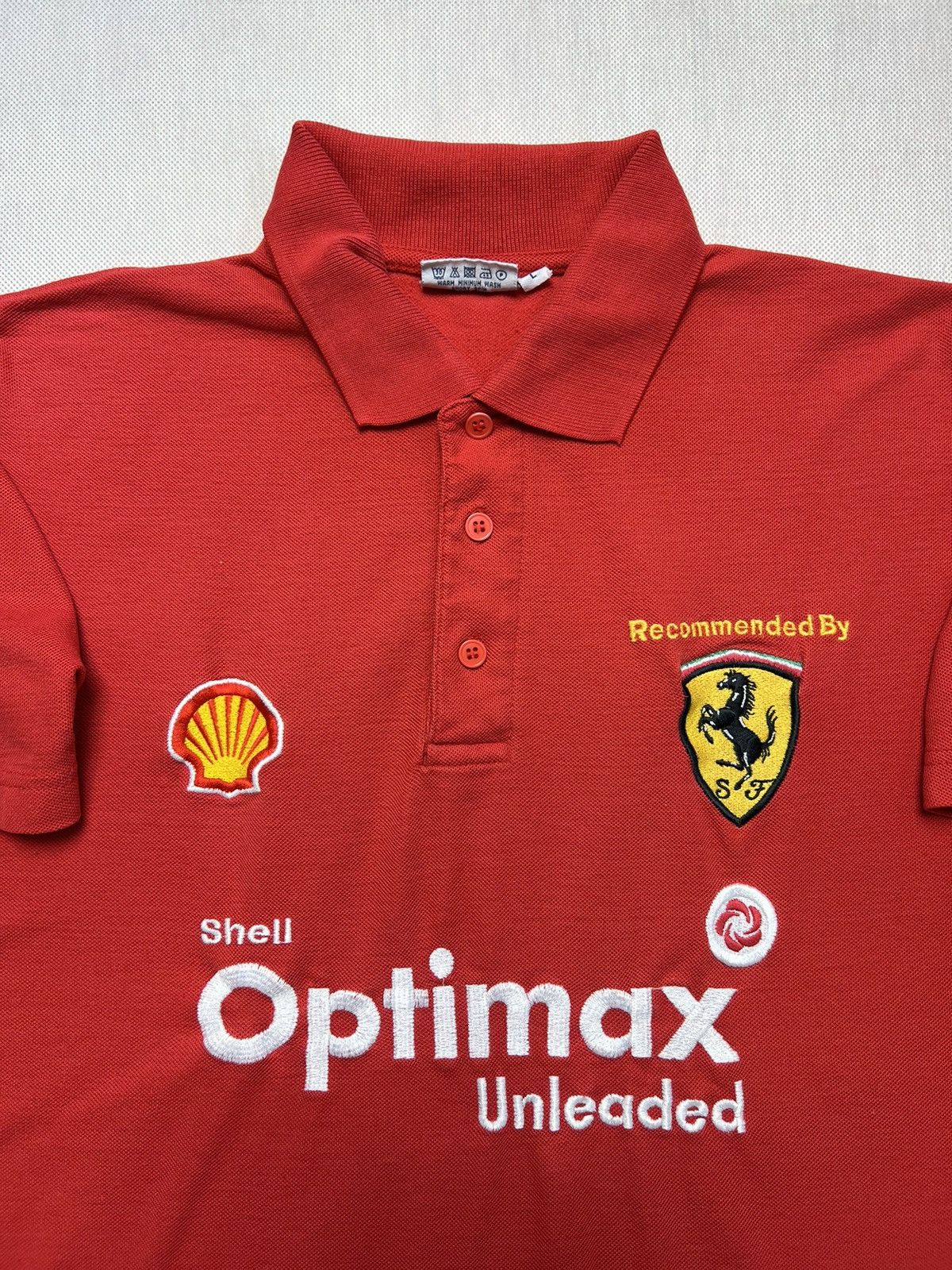Ferrari × Vintage Polo Shirt Ferrari Racing Nascar Shell Vintage 90’s Size US L / EU 52-54 / 3 - 2 Thumbnail