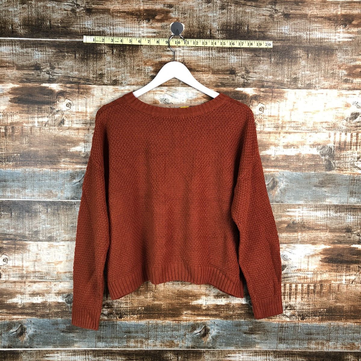 GU × Homespun Knitwear GU Orange streetwear Knitwear #A2186 Size M / US 6-8 / IT 42-44 - 12 Thumbnail