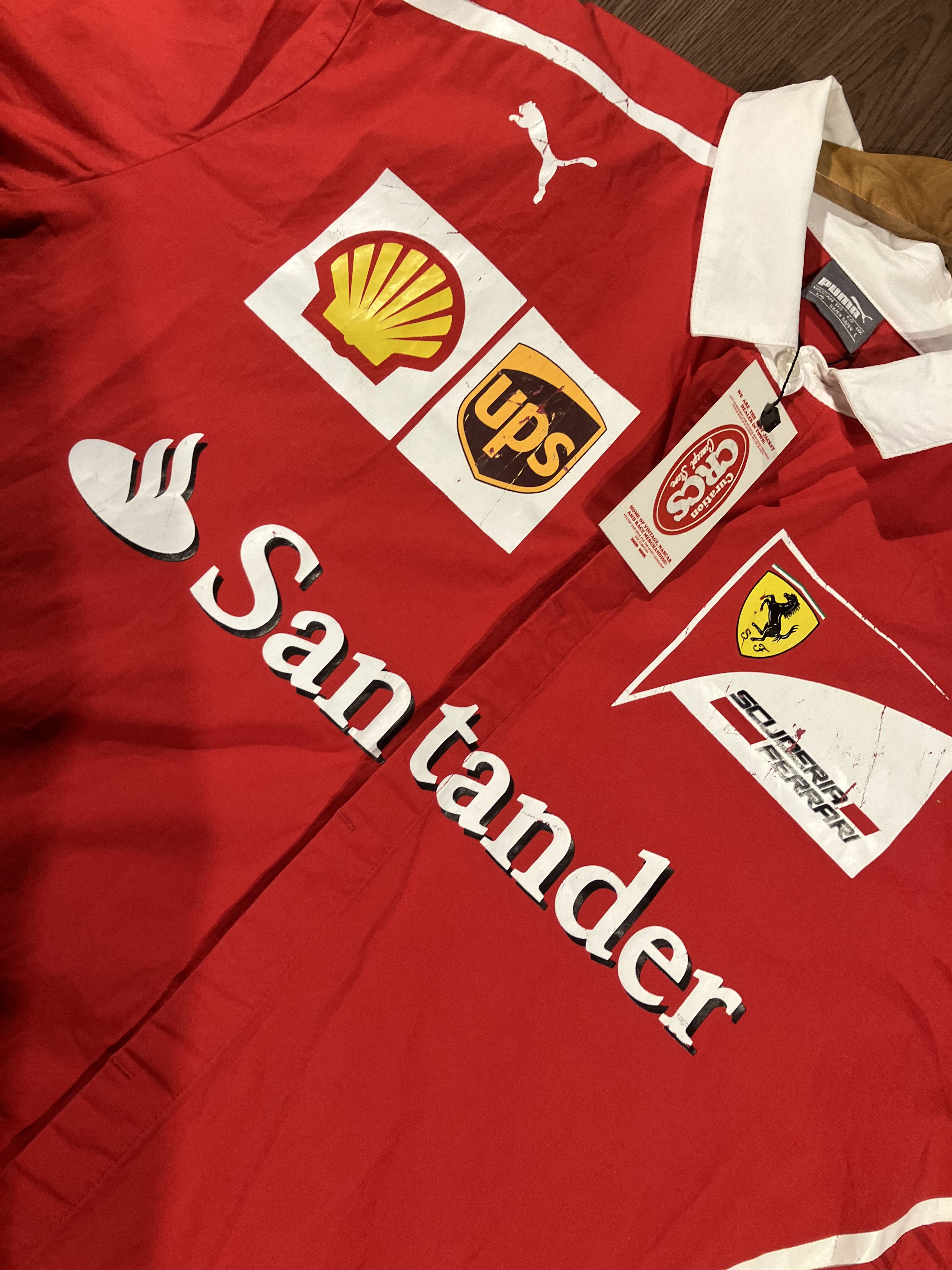 Ferrari × Formula 1 Ferrari Santander Team F1 Racing Work Shirt Size US XL / EU 56 / 4 - 2 Thumbnail