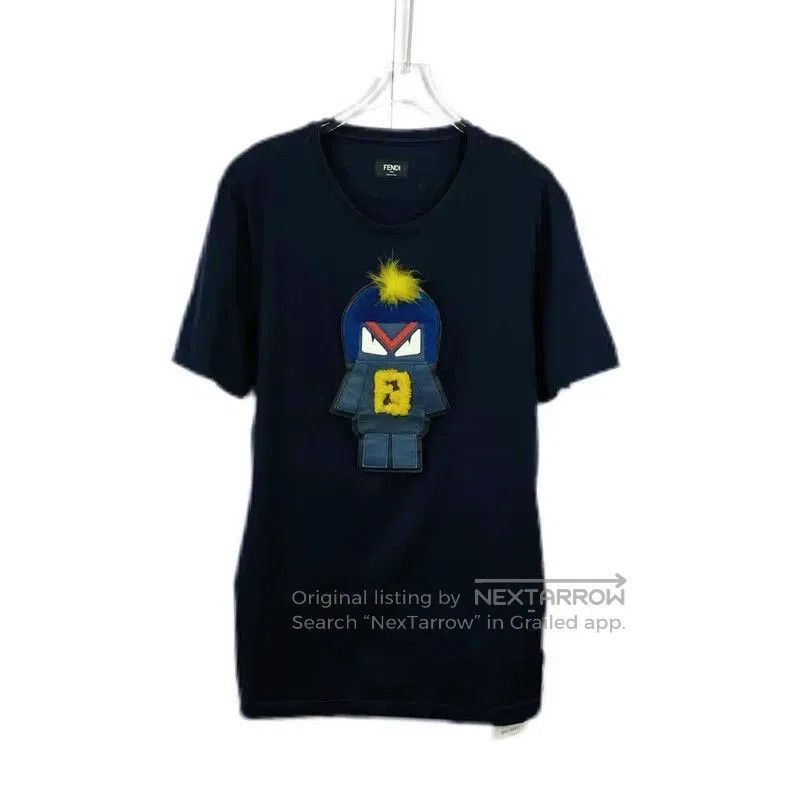 Fendi Fendi Black Cotton Men's Short Sleeve T-Shirt . Size US M / EU 48-50 / 2 - 1 Thumbnail