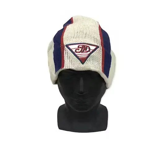Naked & Famous × Vintage Naked & Famous Striped Design Beanie Hat Size ONE SIZE - 1 Thumbnail