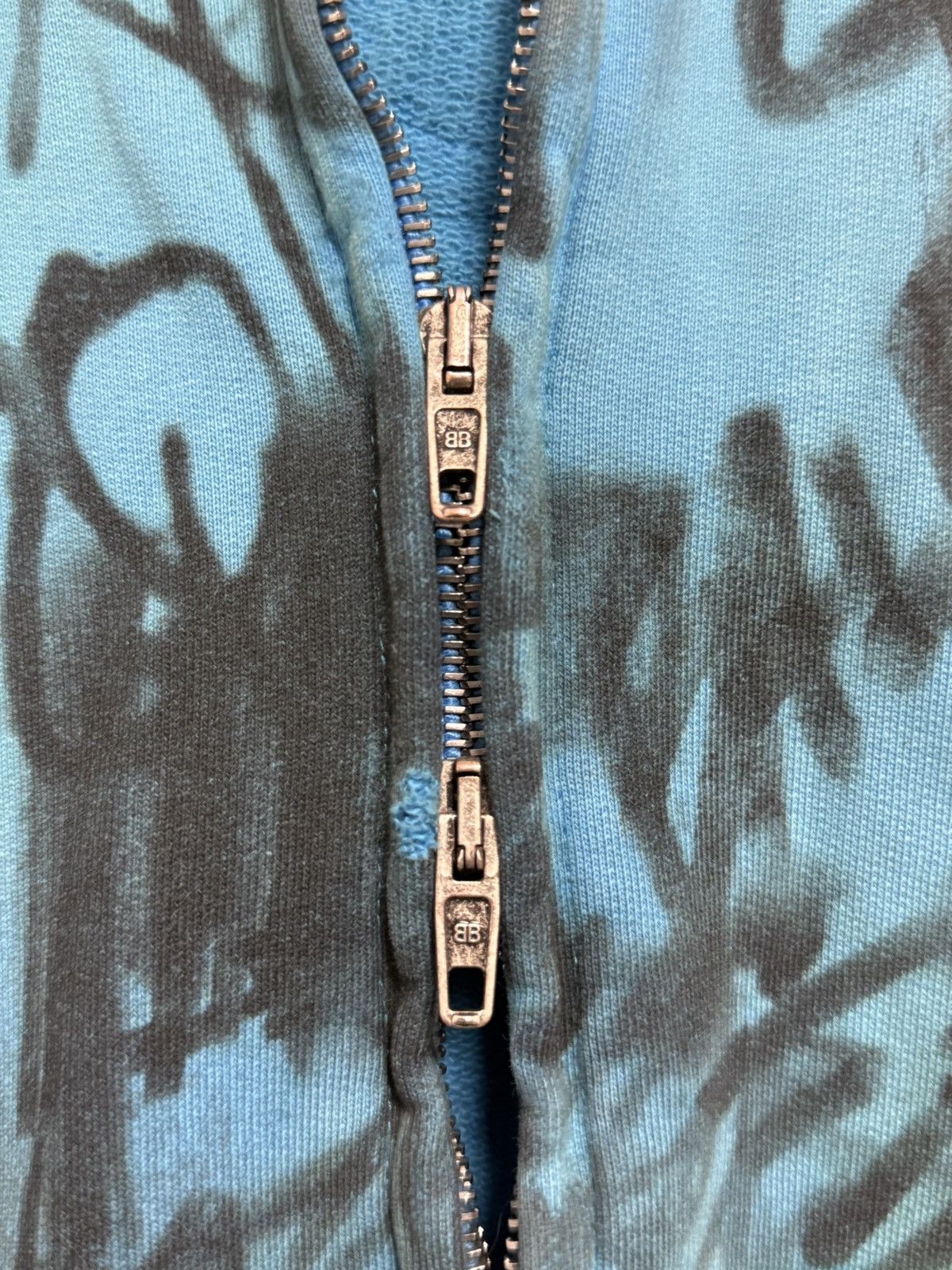 Balenciaga Blue Skater Zip Up hoodie Size US XS / EU 42 / 0 - 6 Thumbnail