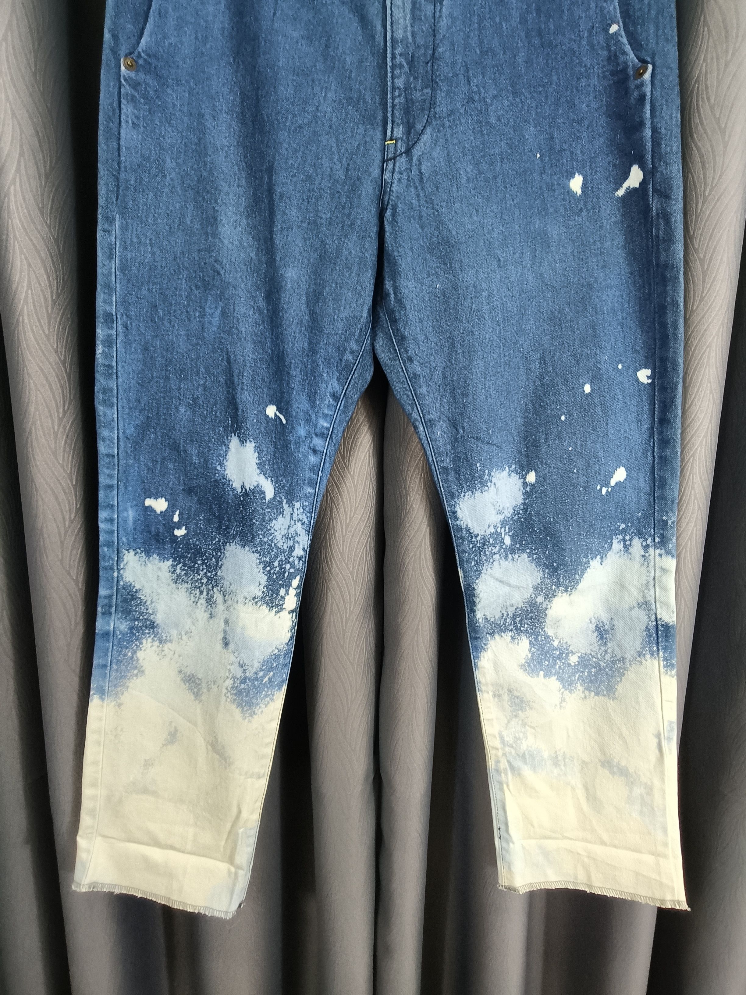 R.Newbold Bleached blue/white denim pants Size L Size US 33 - 2 Thumbnail