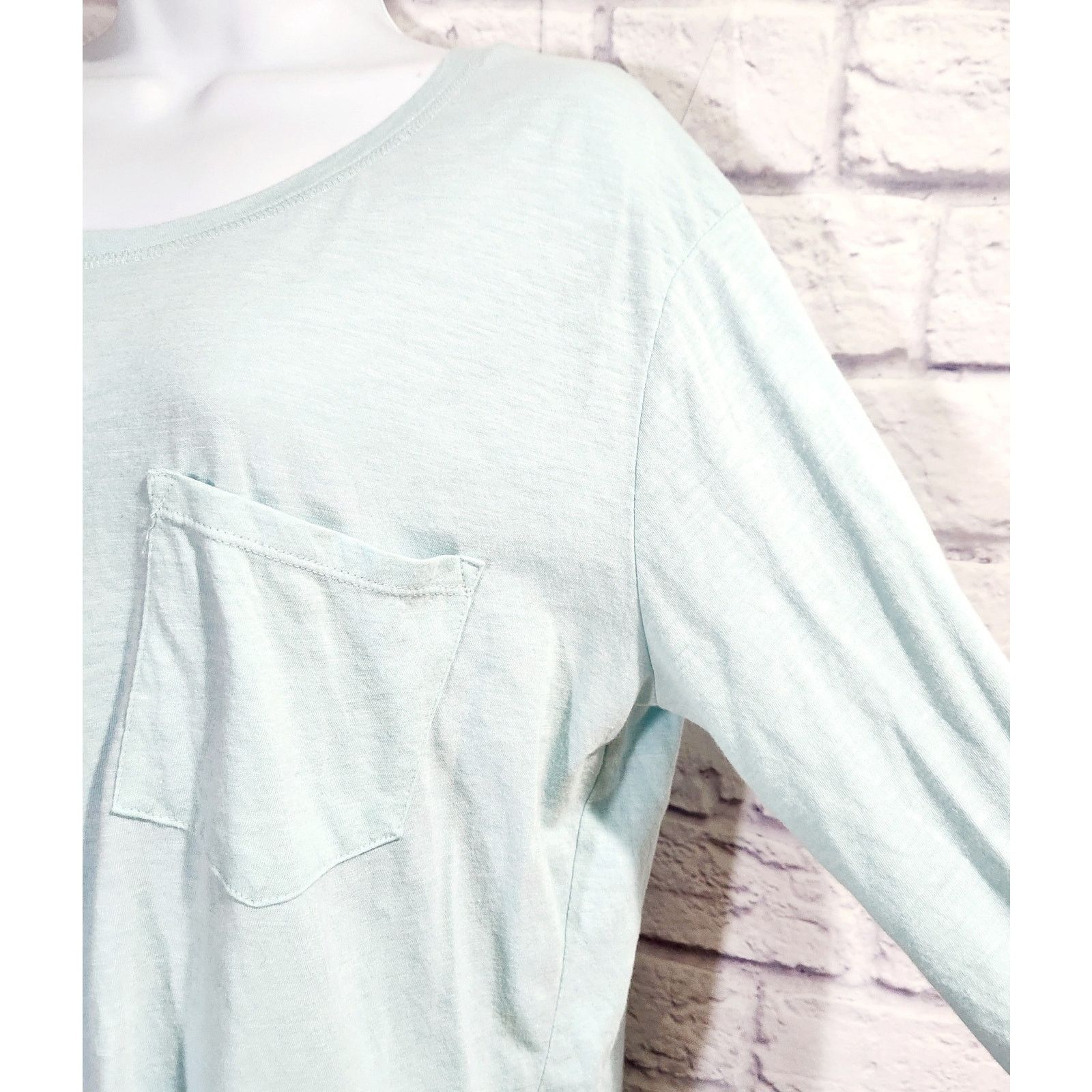 Other A.N.A. Light Green Heathered Long Sleeve Top XL Lightweight Size XL / US 12-14 / IT 48-50 - 2 Thumbnail