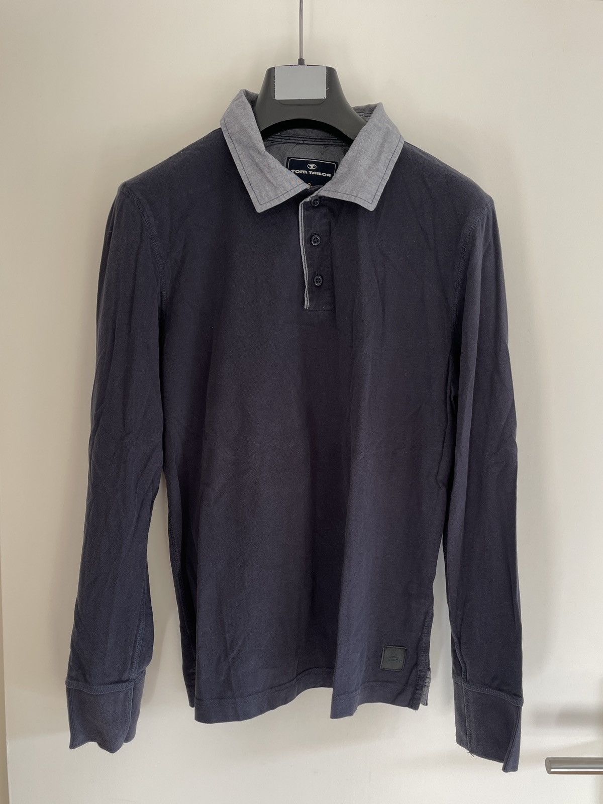 Tom Tailor Tom Tailor De Luxe Navy Blue Polo-Shirt Size M Size US M / EU 48-50 / 2 - 2 Thumbnail