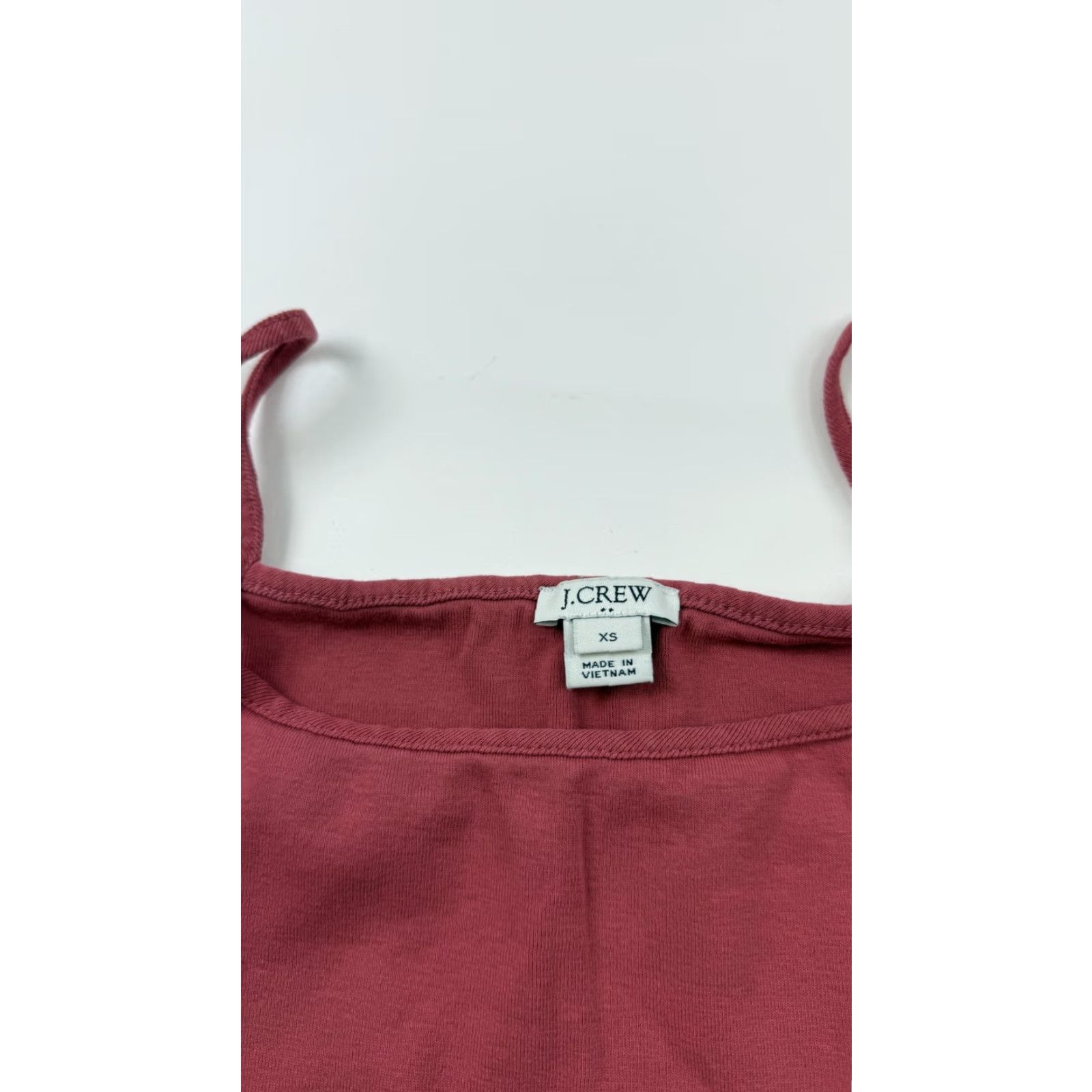 J.Crew VINTAGE J.Crew Shirt Womens XS Mauve Ruffle Hem Peplum Camisole Tank 100% Cotton J2985 Size XS / US 0-2 / IT 36-38 - 2 Thumbnail