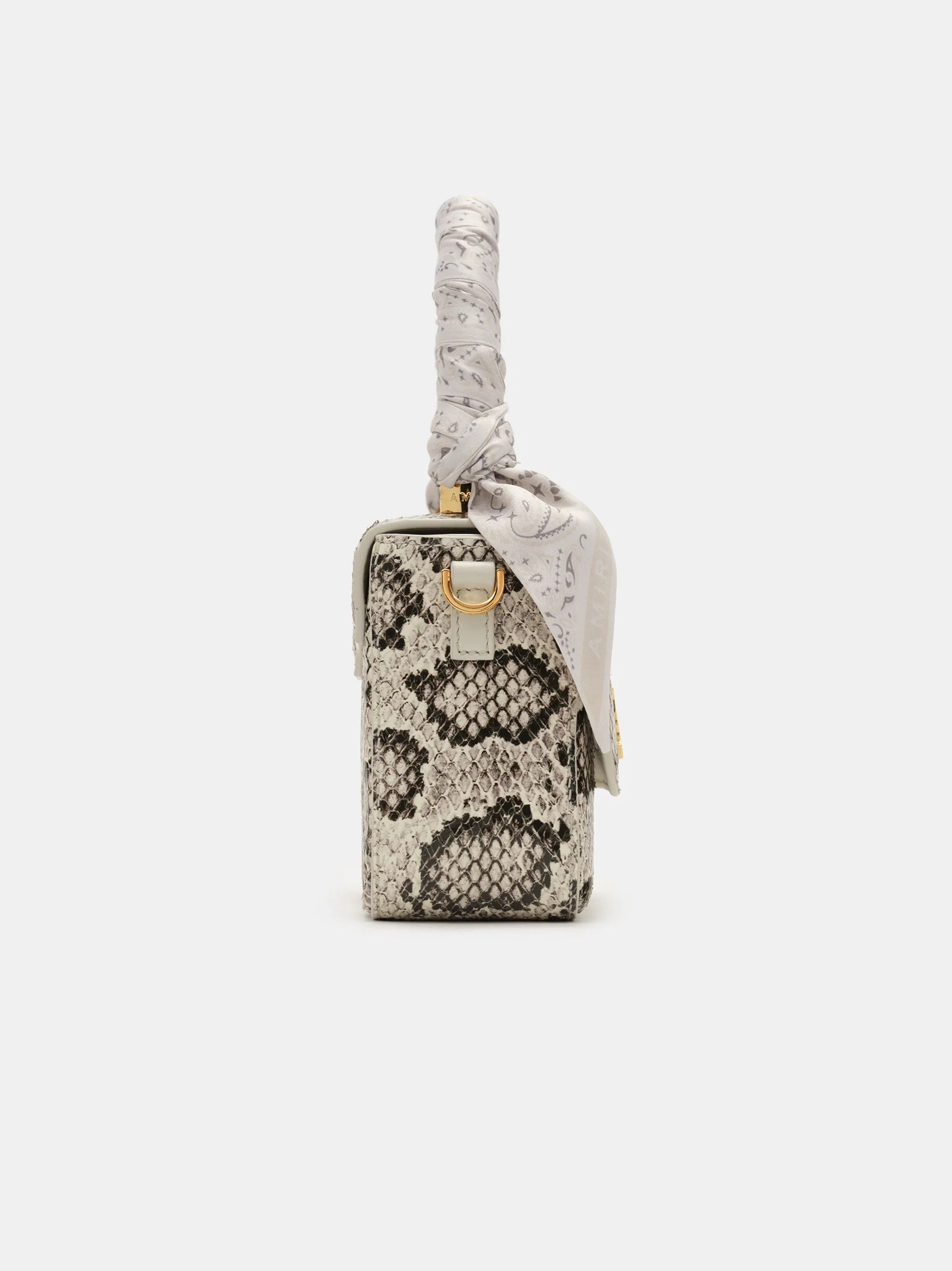 Amiri o1s1wg110525 Size: OS / Snake Micro Ma Bag in Cream/Black Size ONE SIZE - 2 Thumbnail