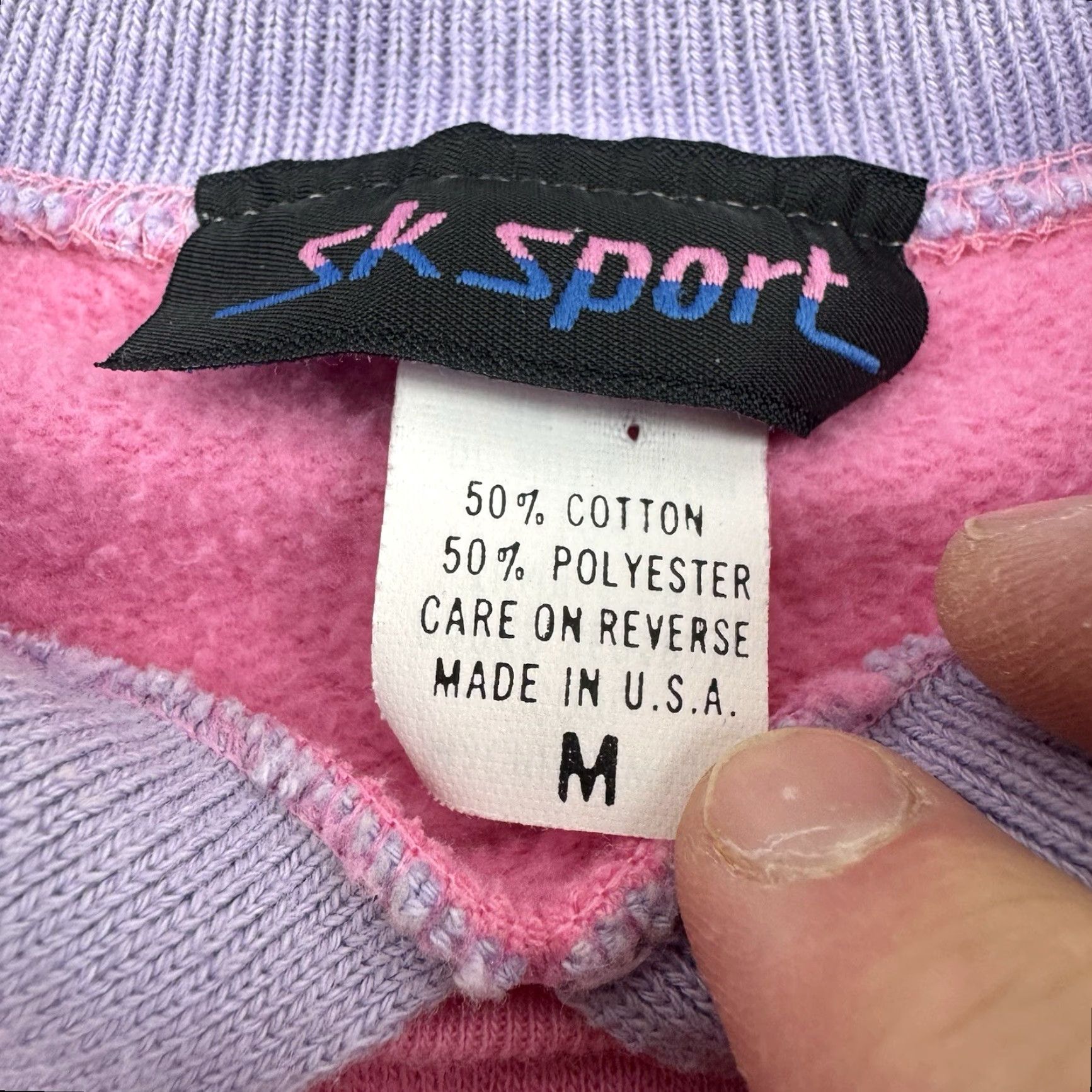 Pinko VINTAGE SK Sweatshirt Womens Medium Pink Collared Classic 80s Hipster Size M / US 6-8 / IT 42-44 - 6 Thumbnail
