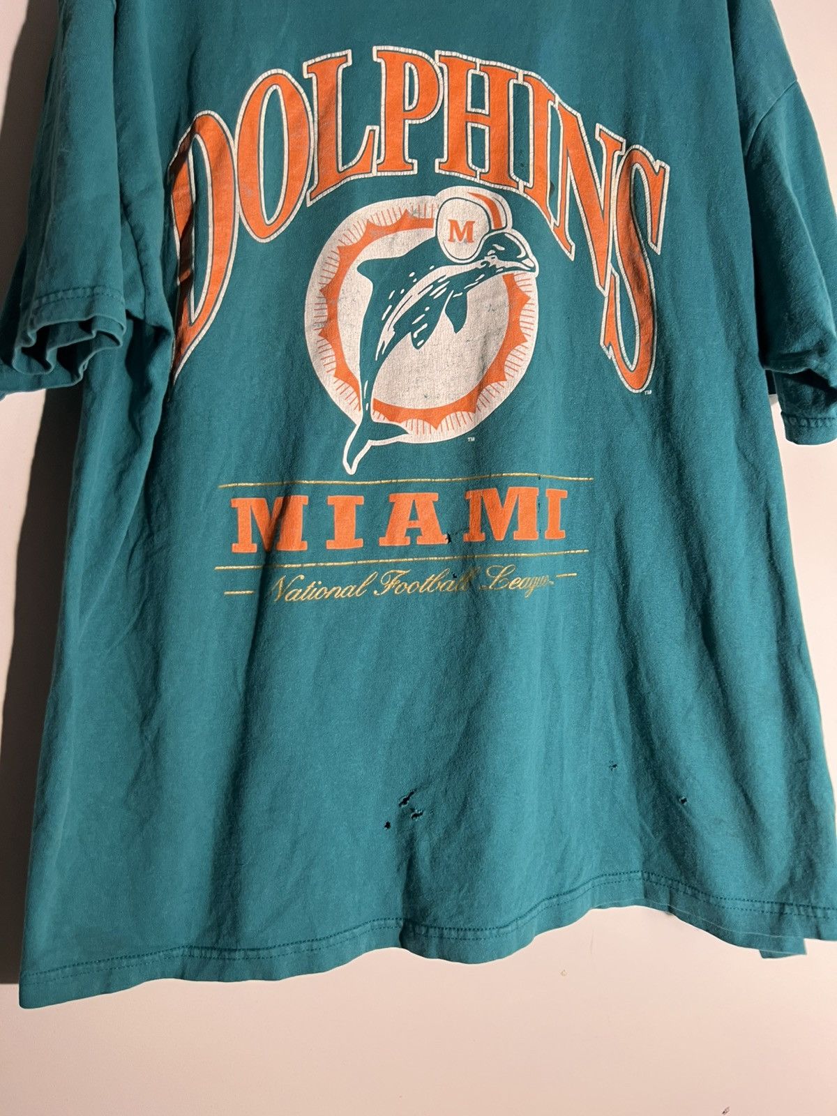Vintage 90’s VTG Vintage Dolphins Miami Football League Retro Shirt Size US XXL / EU 58 / 5 - 3 Thumbnail