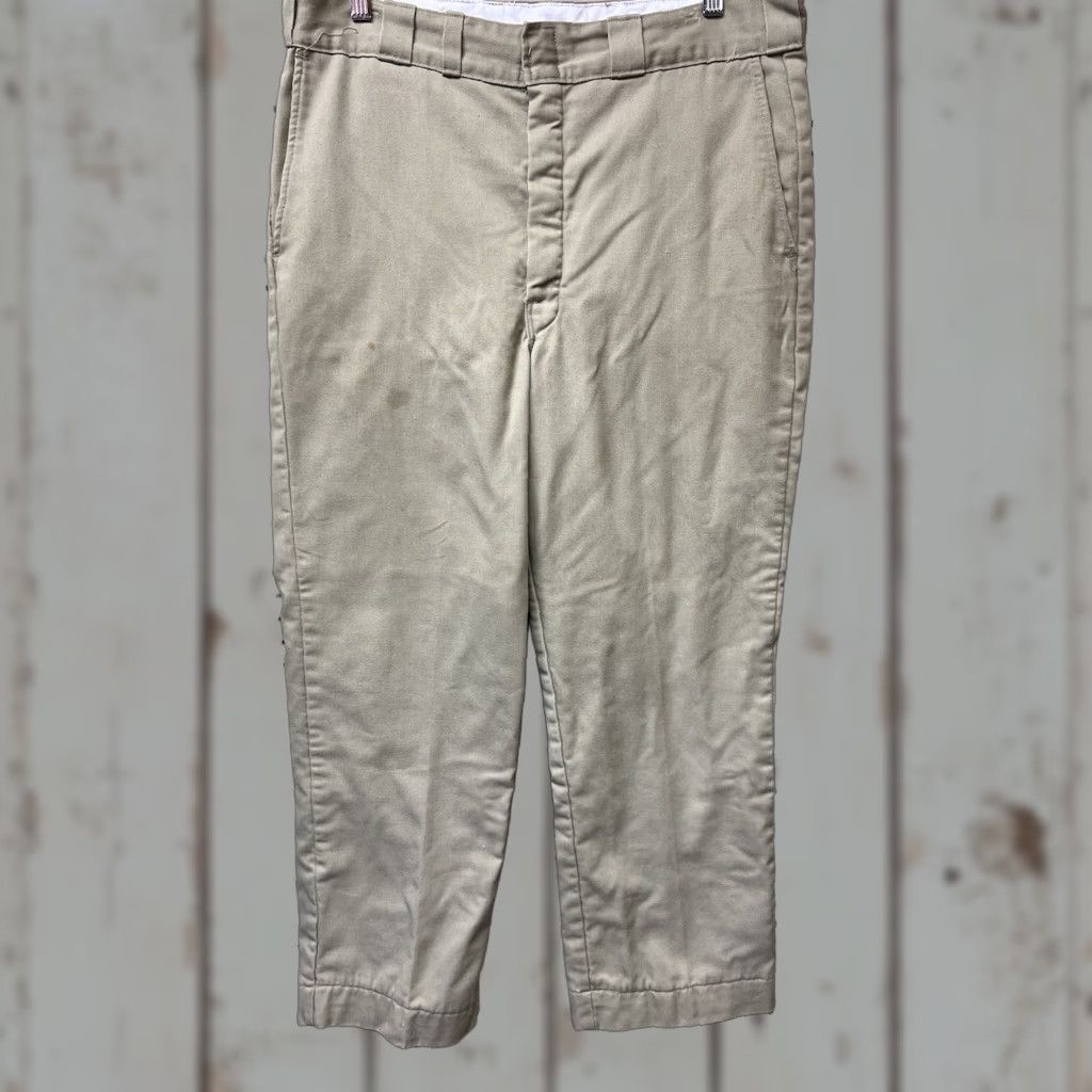 Vintage VINTAGE L.L.Bean Pants Chino Lined Flannel Brown Mens 34x30 Regular 30 Inseam Straight Logo Pockets Outdoor Soiled As Is Size US 34 / EU 50 - 1 Thumbnail