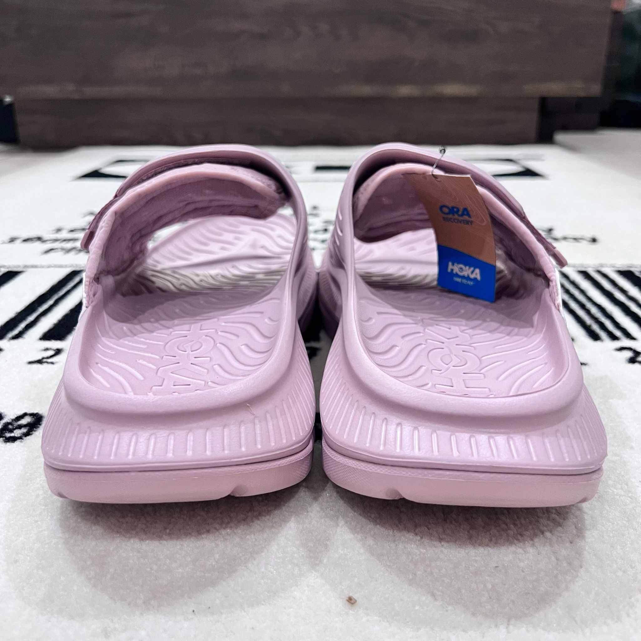Hoka Hoka Ora Luxe Recovery Slides PALE MAUVE / WISTFUL MAUVE Size US 11 / EU 44 - 5 Thumbnail