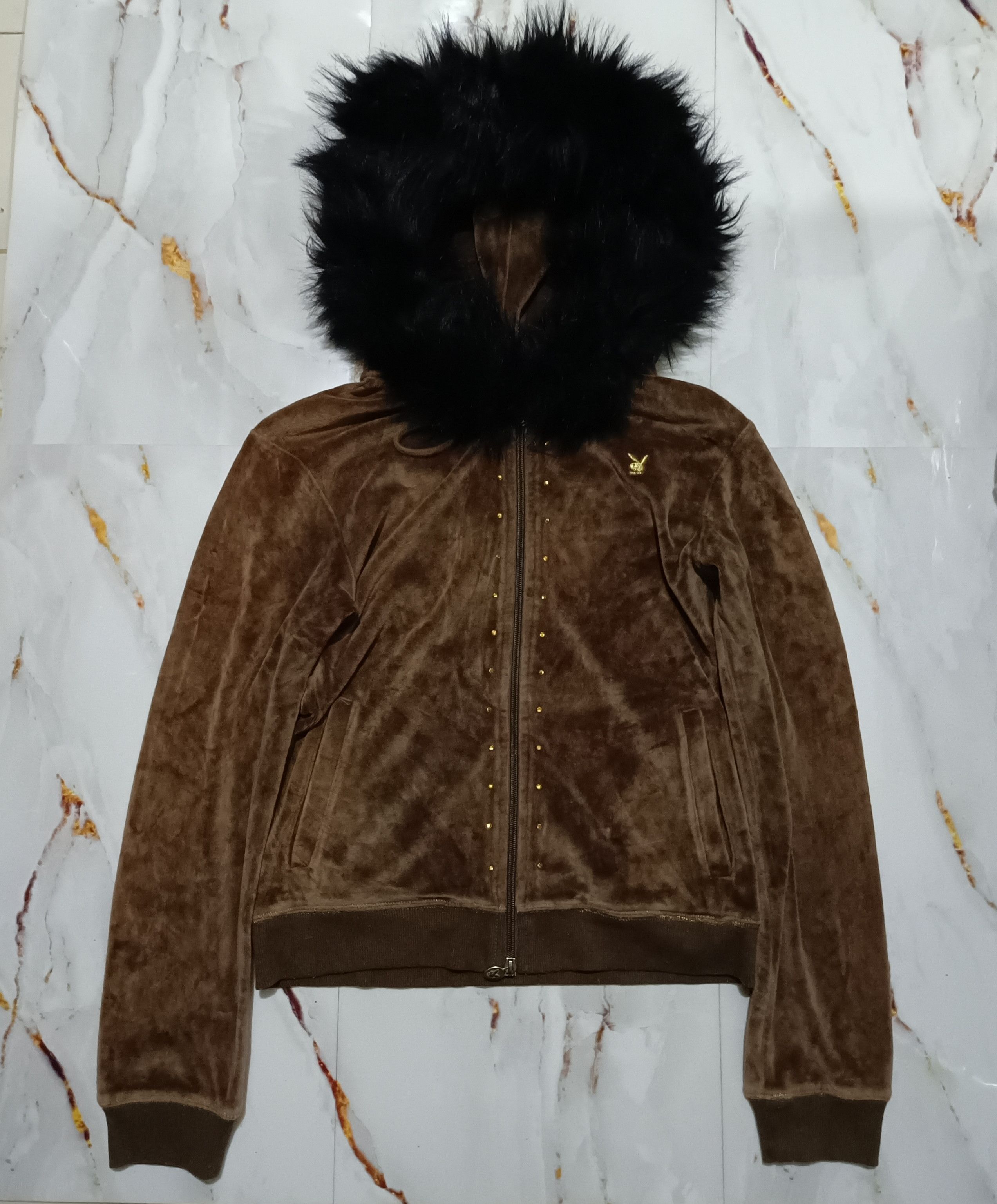 Beauty Beast 2000's Fur Velvet Hoodie Playboy lgb styled Size S / US 4 / IT 40 - 1 Thumbnail