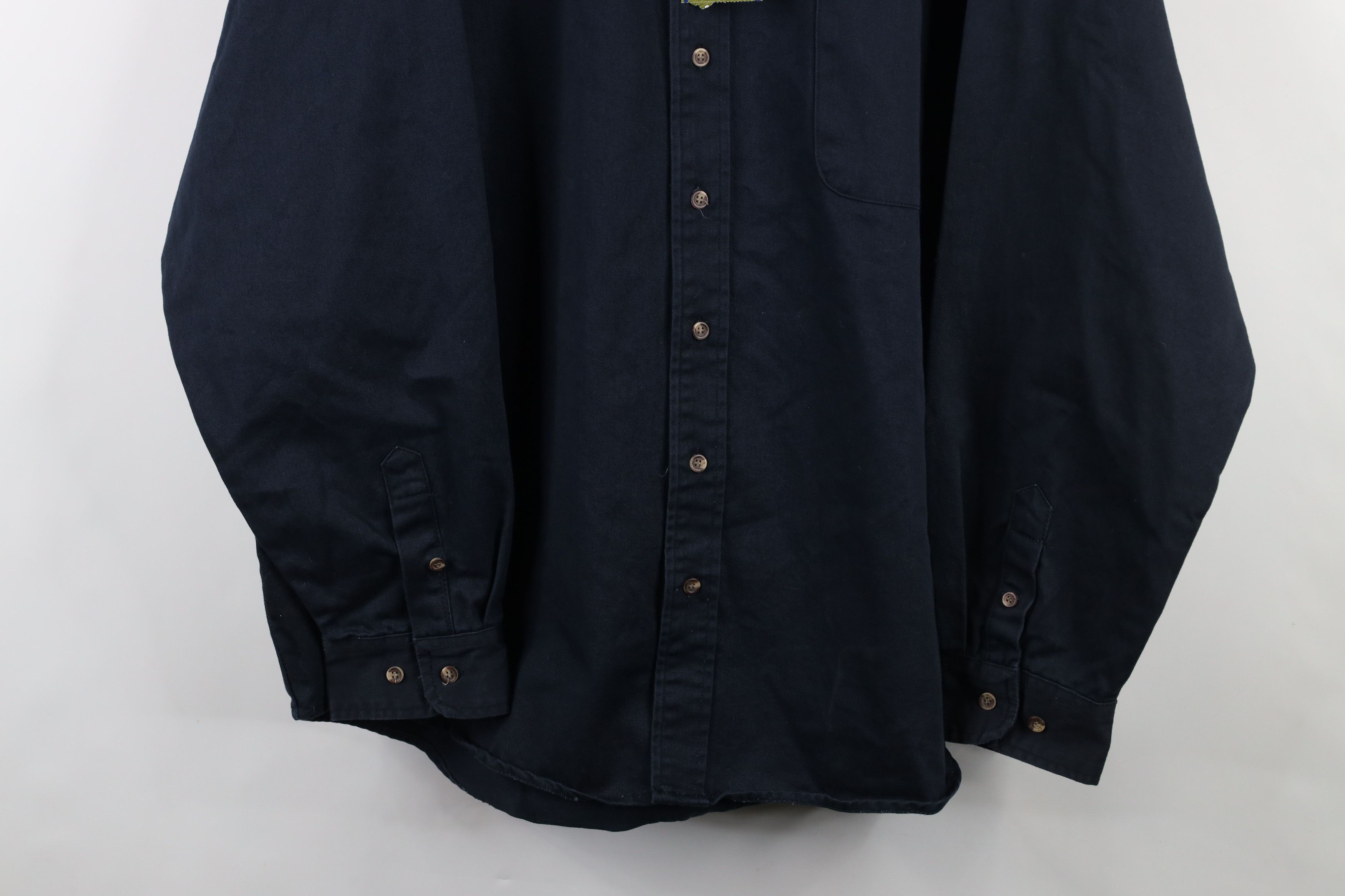 Vintage Deadstock Vintage 90s Streetwear Twill Button Down Shirt Size US XL / EU 56 / 4 - 3 Thumbnail