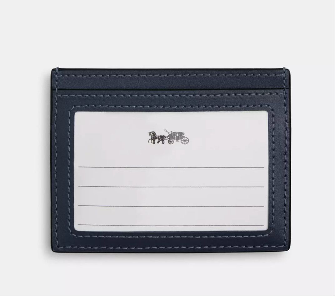 Coach Slim Id Card Case In Regenerative Cotton With Quilting CAT70 Size ONE SIZE - 2 Thumbnail