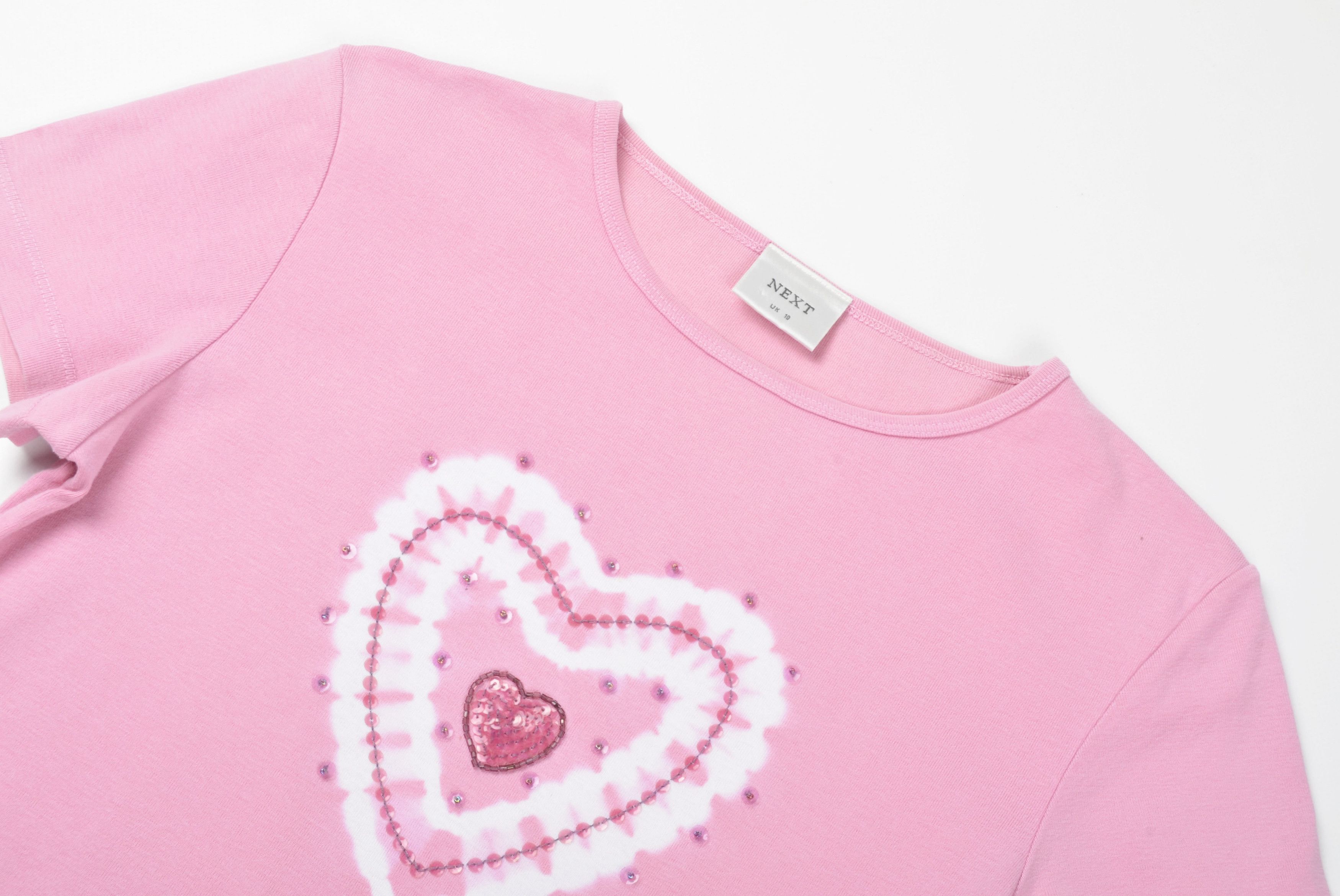 NEXT Vintage Next Y2K 2000's Babydoll Pink T-shirt Top Size M / US 6-8 / IT 42-44 - 4 Thumbnail
