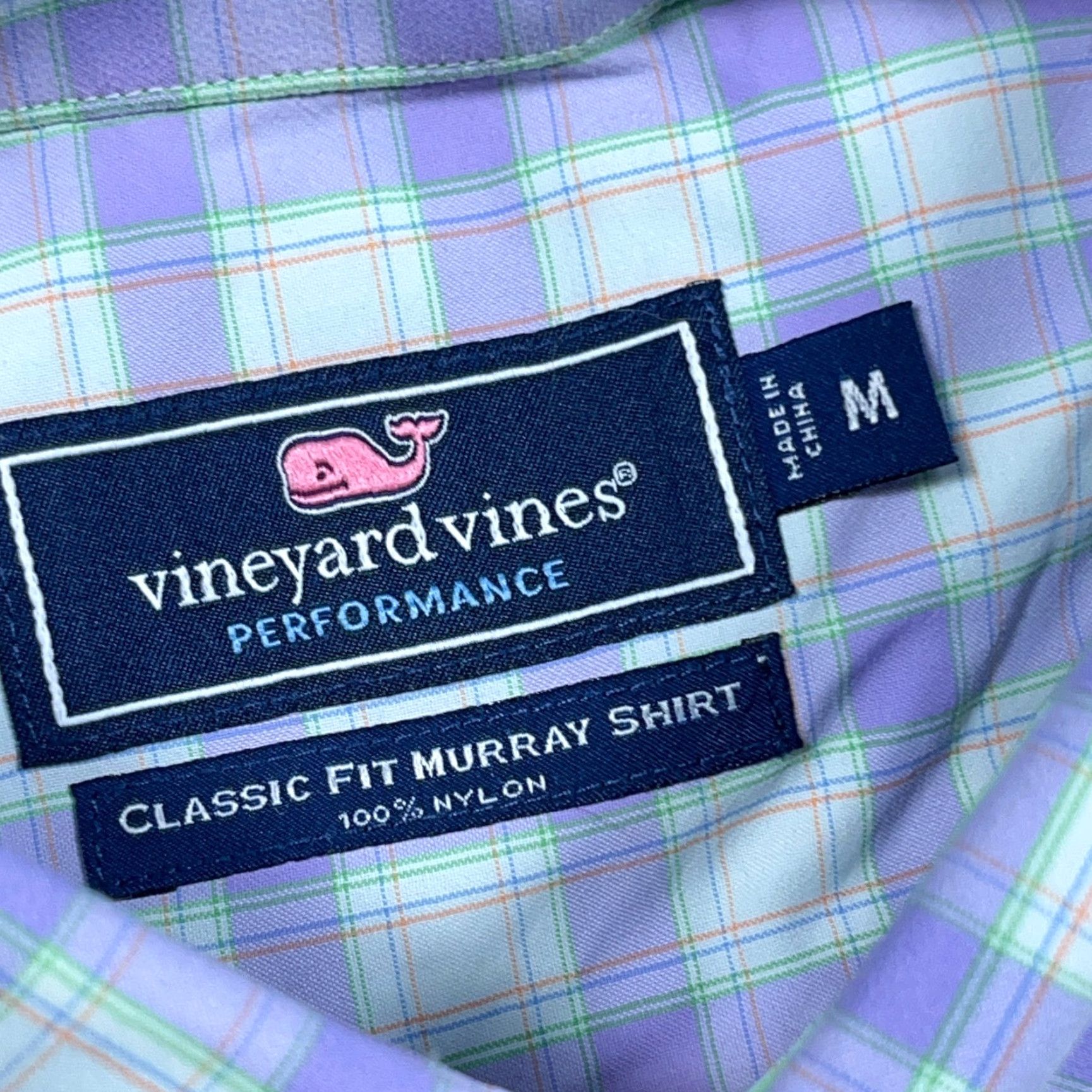 Vineyard Vines Vineyard Vines Shirt Men Medium Purple Nylon Button-Up Performance Classic Fit Size US M / EU 48-50 / 2 - 3 Thumbnail