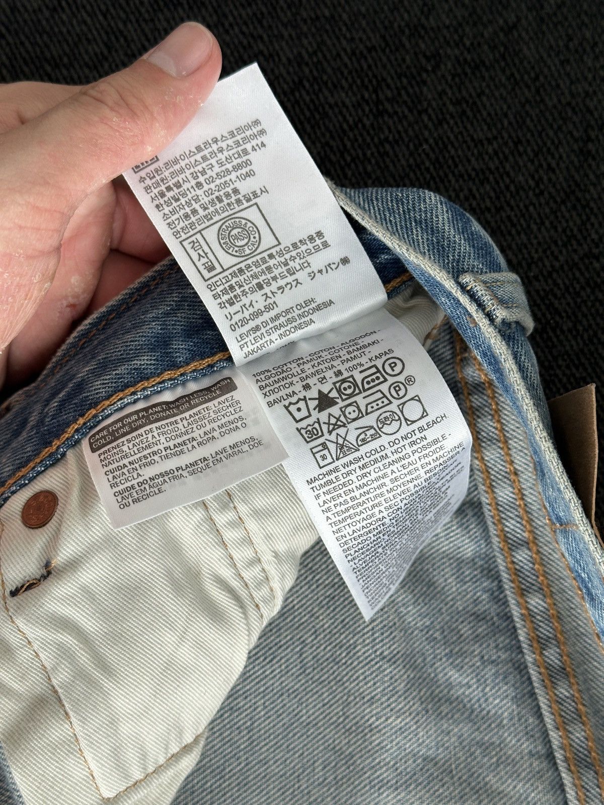DENIM TEARS × Levi's Levis x Denim Tears Cotton Wreath 501 Jeans 30x32 Blue Size US 30 / EU 46 - 11 Thumbnail