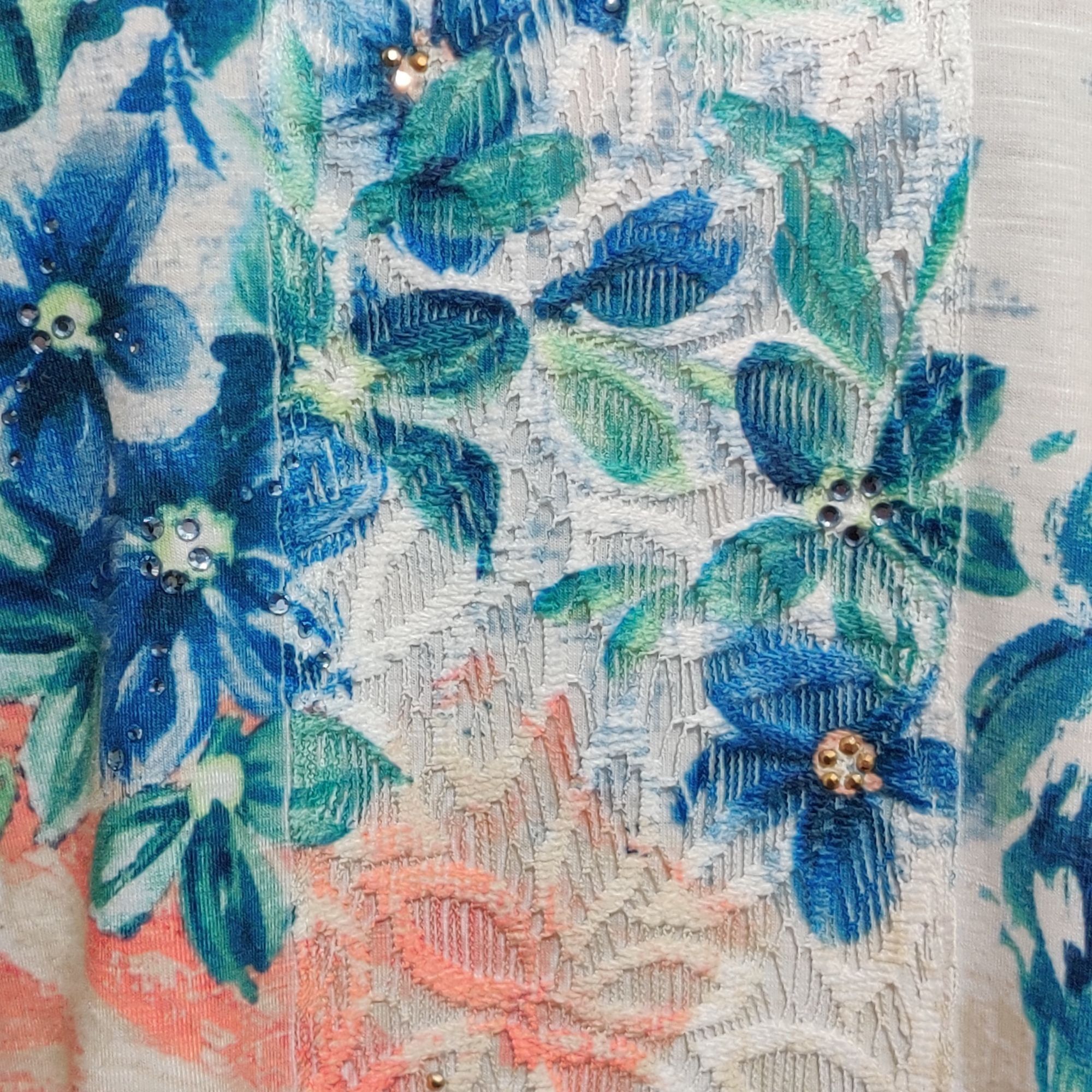 Other Alfred Dunner PS Floral Textured Blouse 3/4 Sleeve Petite So Size S / US 4 / IT 40 - 5 Thumbnail
