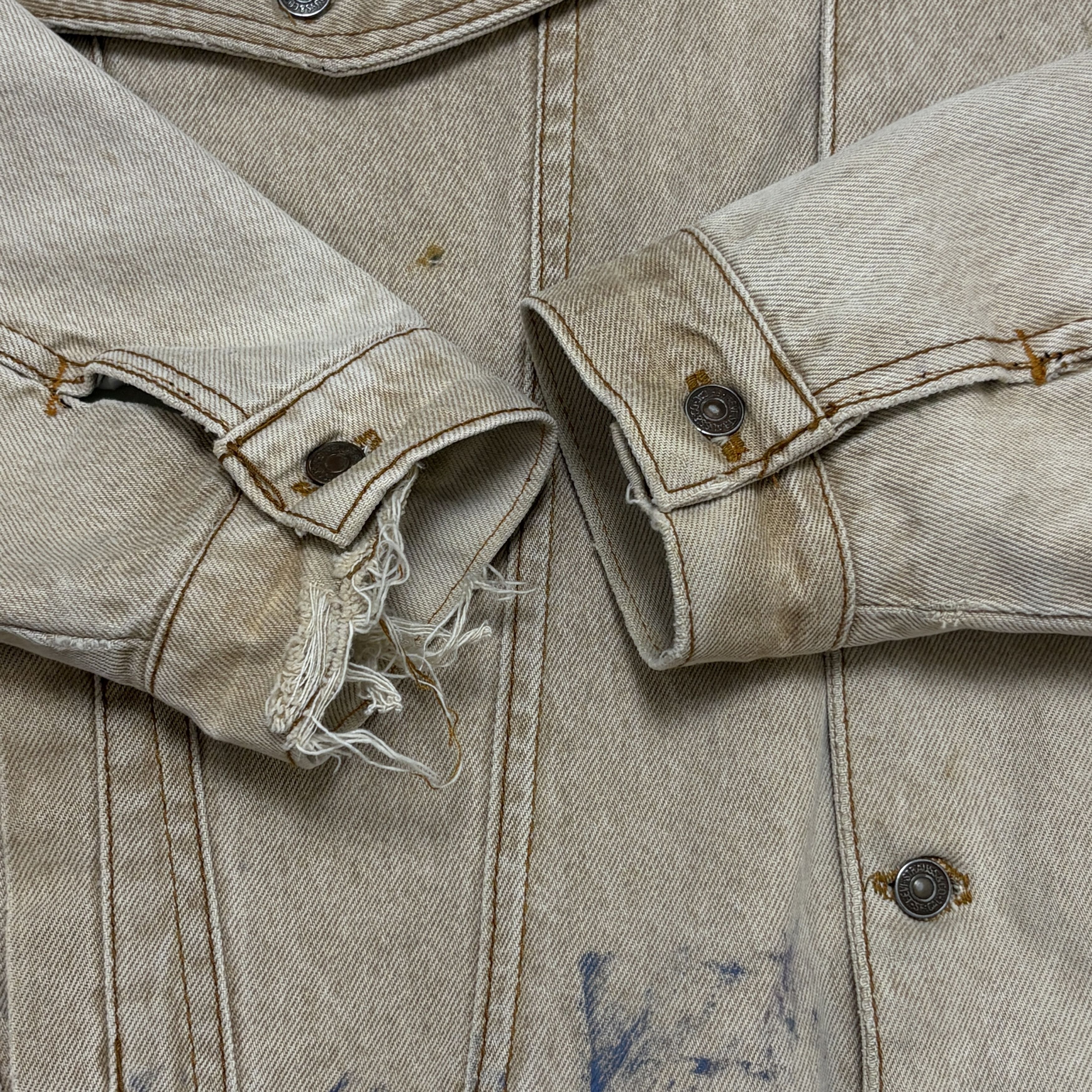 Levi's Vintage 90s Levi's Blanket Lined Trucker Jacket Workwear Size US L / EU 52-54 / 3 - 12 Thumbnail