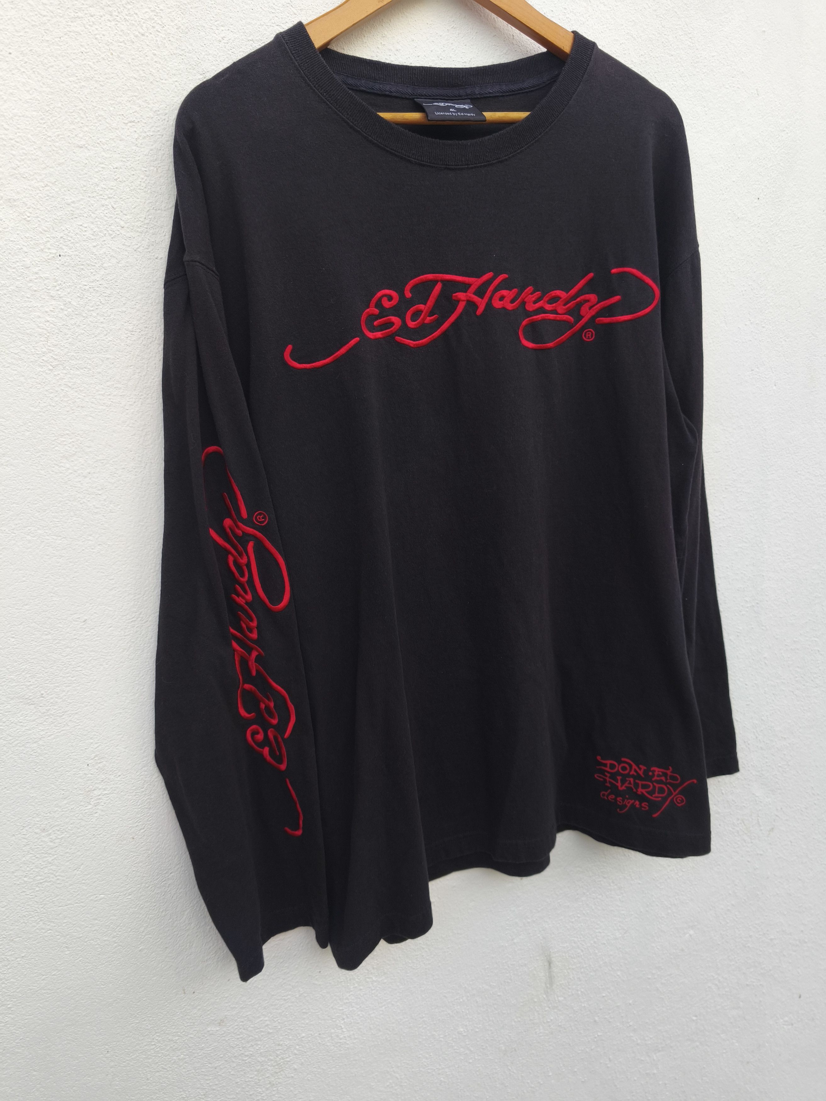 Ed Hardy 🔥 Ed Hardy t shirt long sleeve skulls Christian Audigier Size US XL / EU 56 / 4 - 11 Thumbnail
