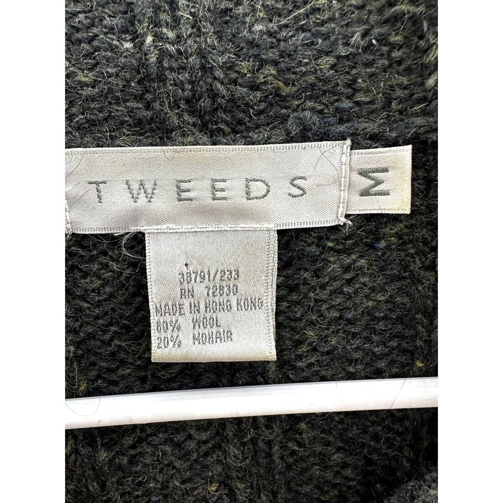 Vintage Tweeds Sweater Wool Mohair Blend Long Sleeve Mock Neck Green Women Medium Knit Style Pullover Casual Autumn Winter Womens Size M / US 6-8 / IT 42-44 - 4 Thumbnail