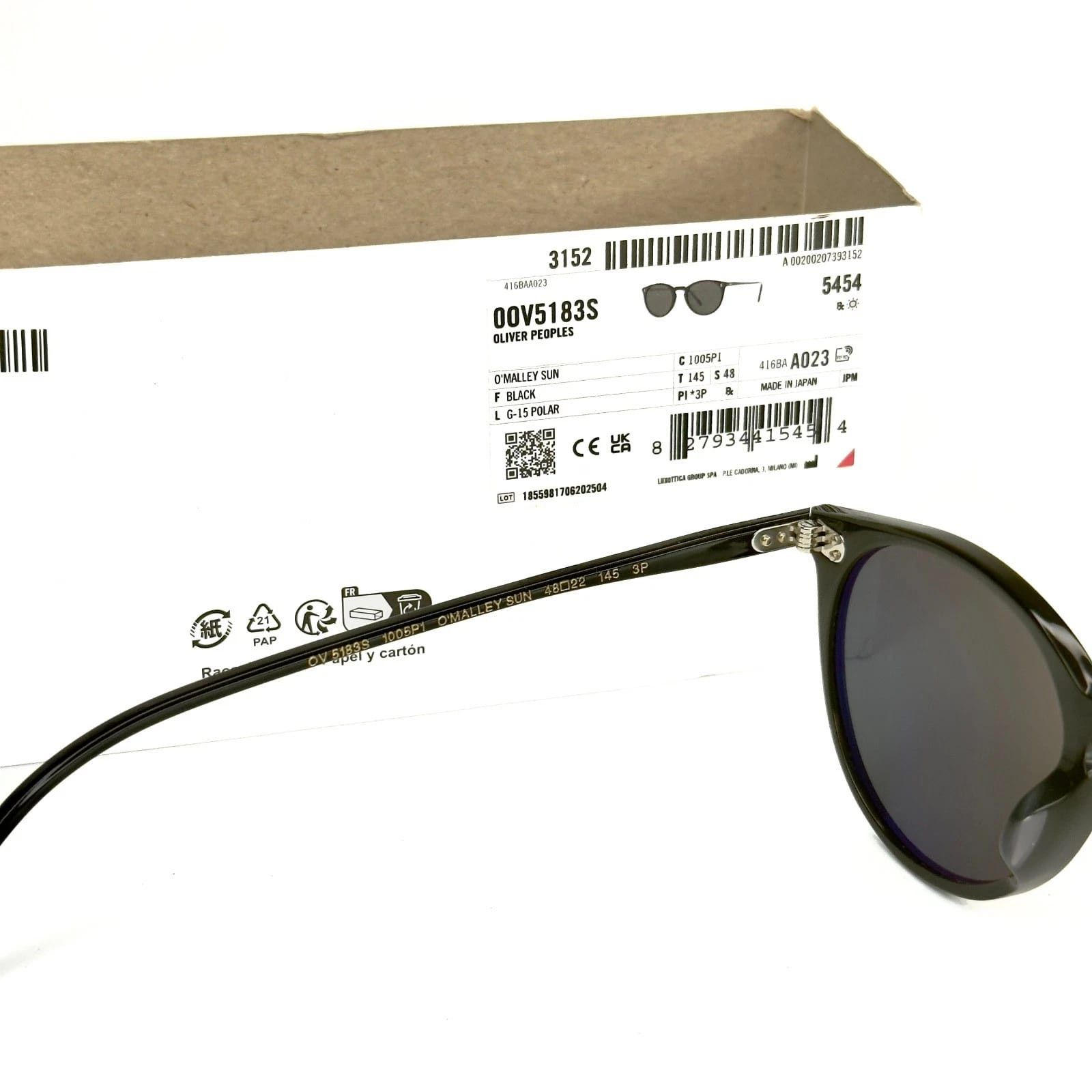 Oliver Peoples OLIVER PEOPLES OV5183S O'Malley Sun 5183 G15 POLARIZED Size ONE SIZE - 2 Thumbnail