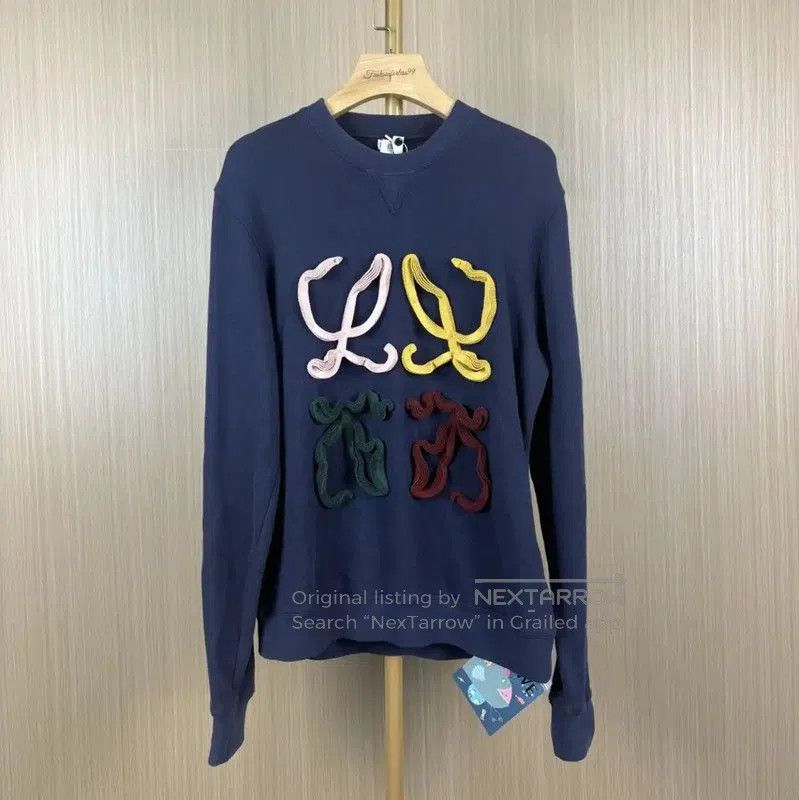 Loewe Loewe Cotton T-Shirt in Dark Blue . Size M / US 6-8 / IT 42-44 - 1 Thumbnail