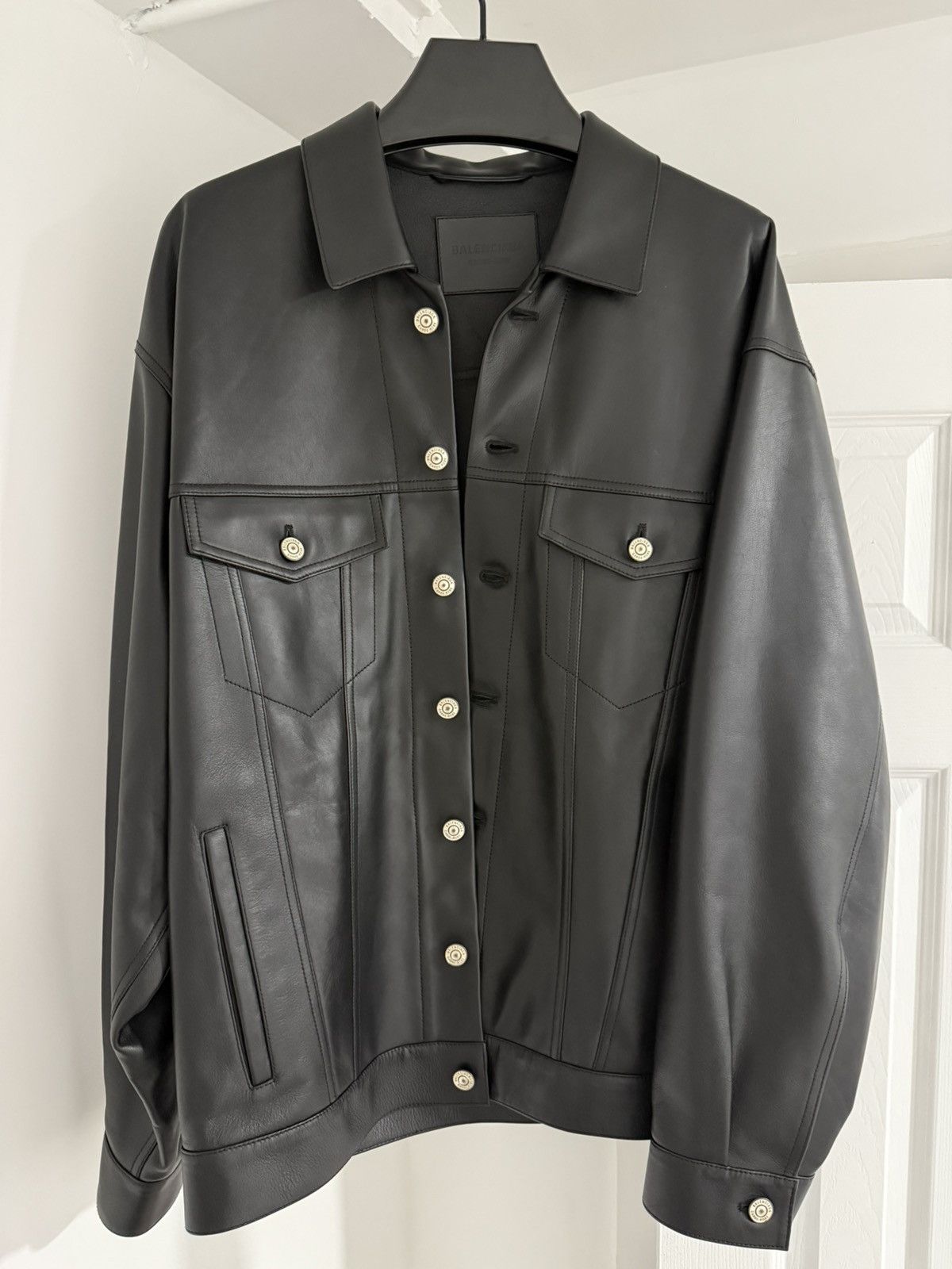 Balenciaga Balenciaga Garde-Robe leather shirt jacket size 1 Size US M / EU 48-50 / 2 - 15 Thumbnail