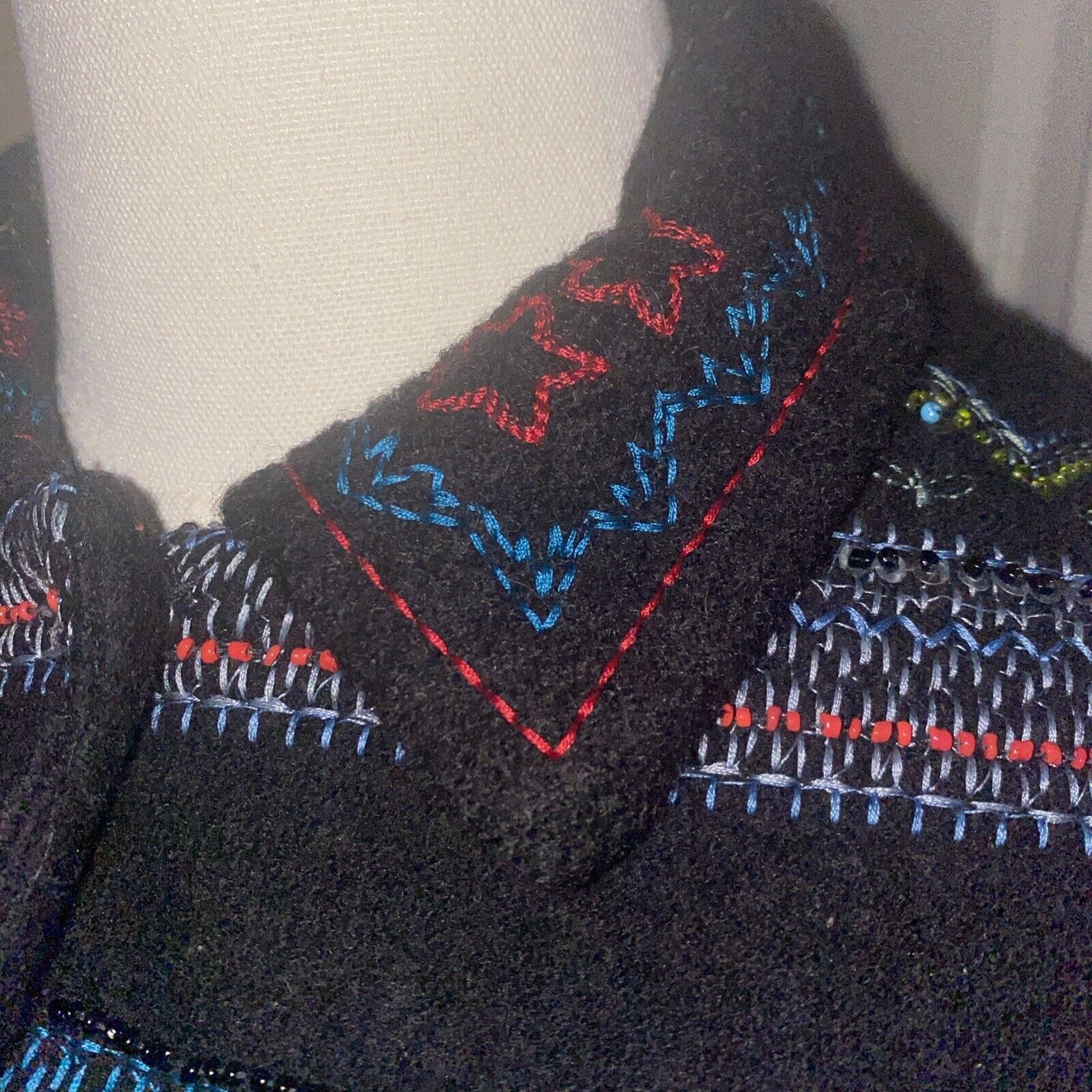 Chicos CHICO'S Beaded Embroidered Wool Blend Jacket Sz 0 Size XS / US 0-2 / IT 36-38 - 3 Thumbnail
