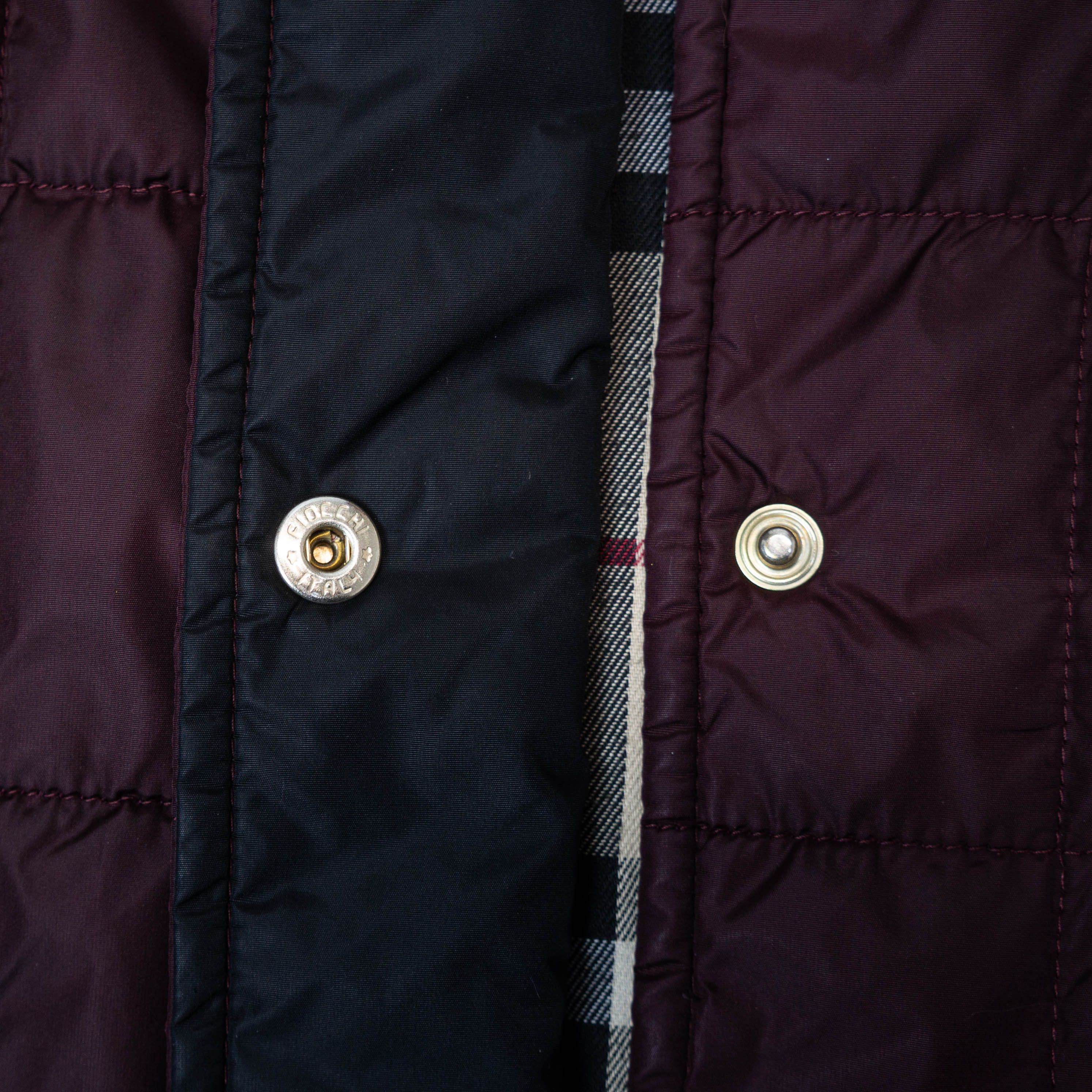 Burberry BURBERRY Check Women Quilted Jacket Burgundy Vintage 90s 00s Size S / US 4 / IT 40 - 8 Thumbnail