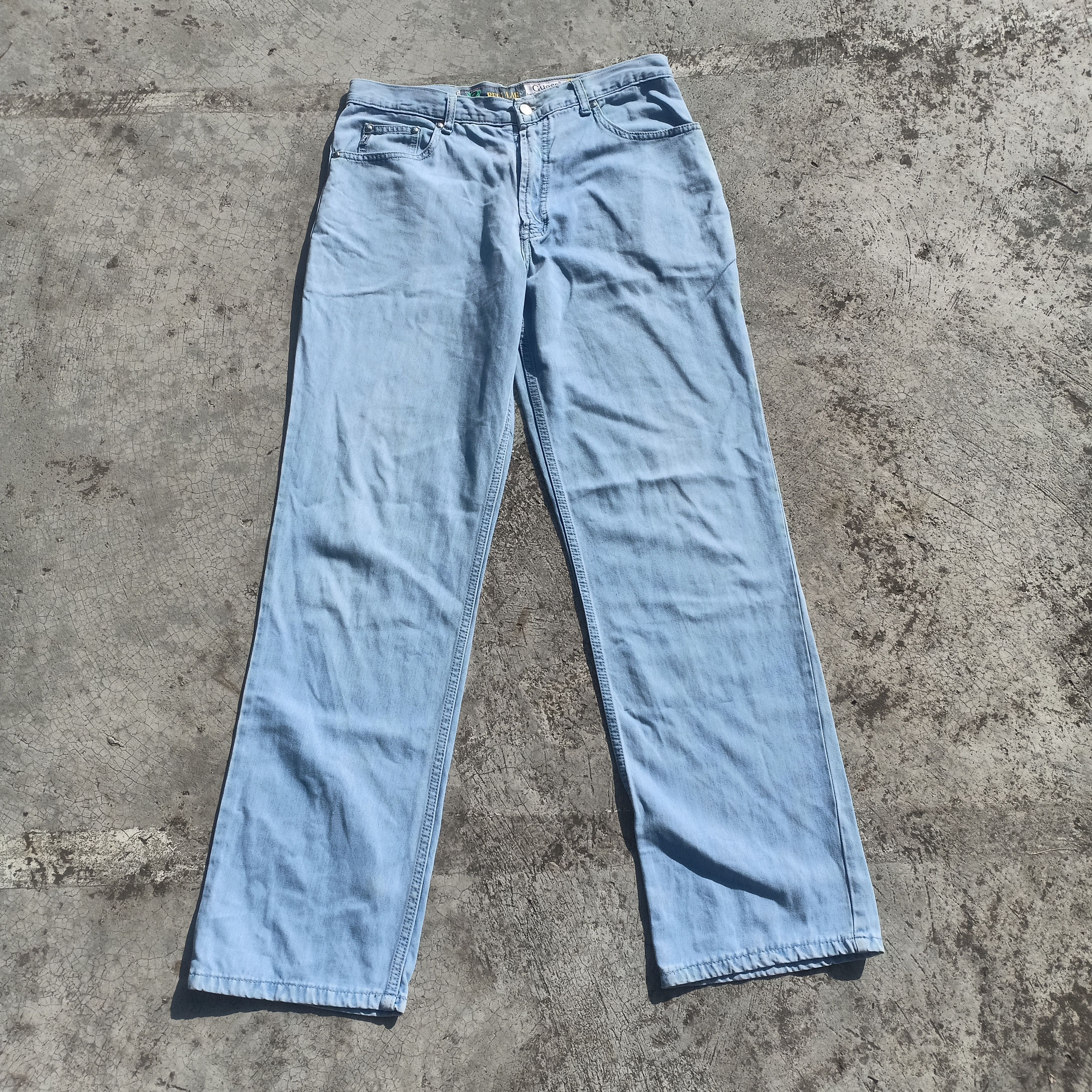 image of Guess Jeans Classic Fit Pants Made In The Usa in Blue Jeans, Men's (Size 33)