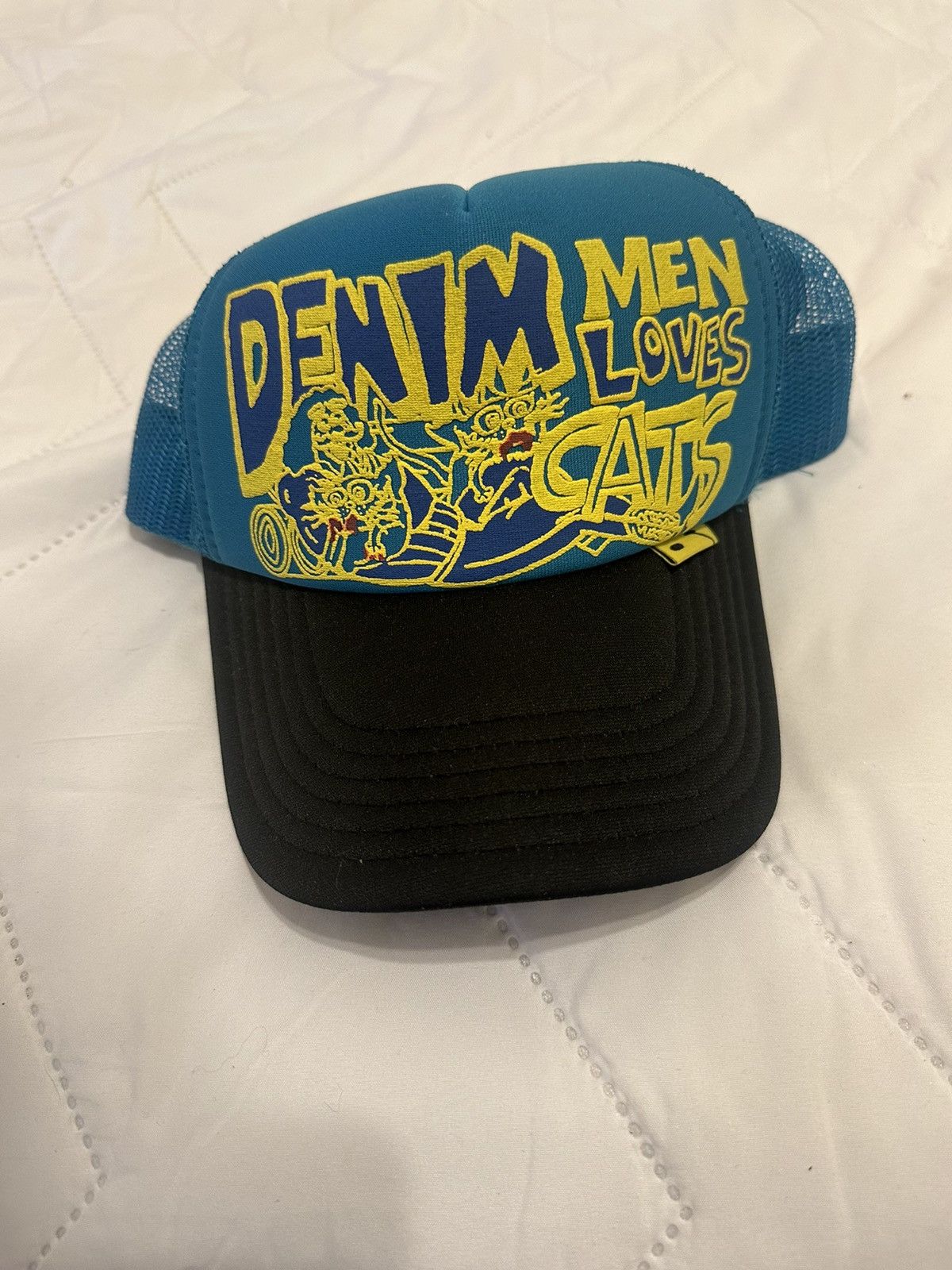 image of Kapital Trucker Hat in Blue, Men's