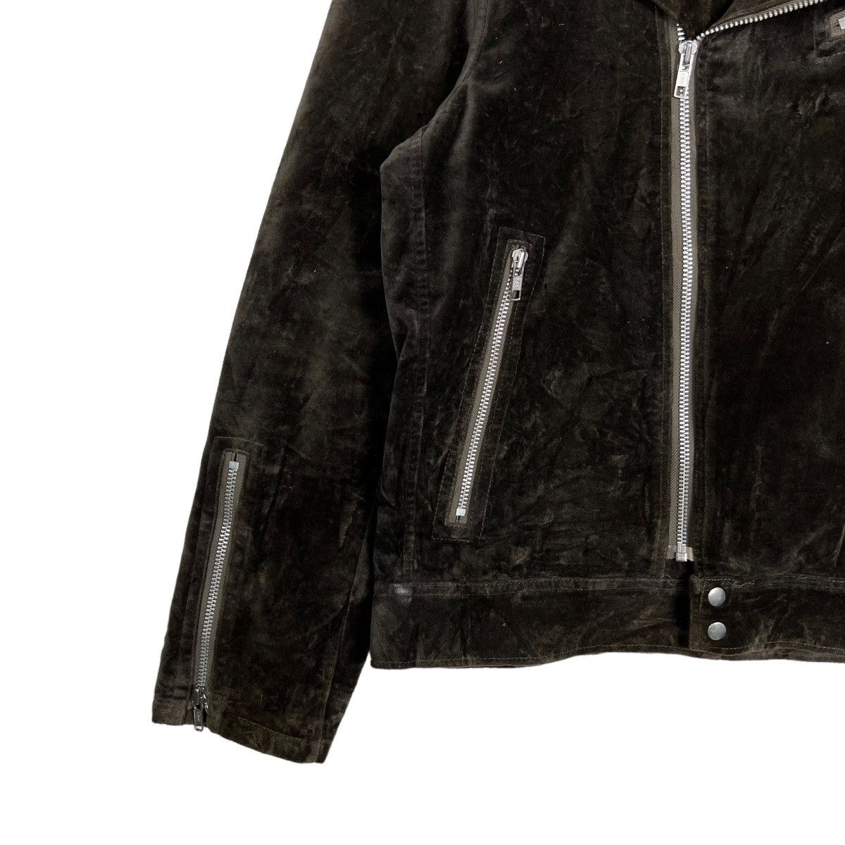 HARE HARE GENUINE PRODUCT VELVET DOUBLE COLAR MOTO RIDER JACKET Size US L / EU 52-54 / 3 - 7 Thumbnail