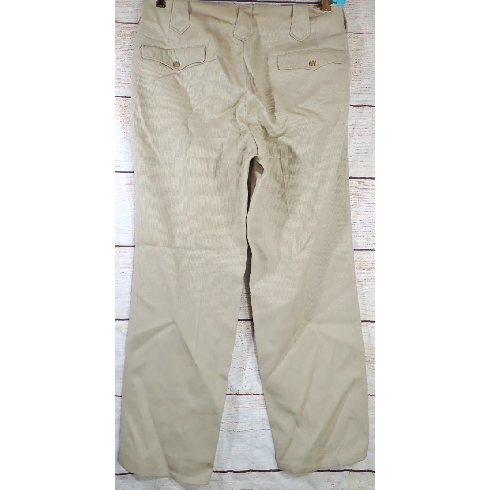 Vintage VINTAGE Gross Original Denver Corduroy Western Pants 32x26 Beige 1950s Rockabilly 37" Hips Mens Size US 32 / EU 48 - 2 Thumbnail