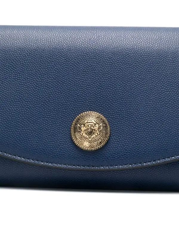 Balmain o1s1wg111225 Size:OS/Leather Clutch Cith Chain Strap in Blue Size ONE SIZE - 3 Thumbnail