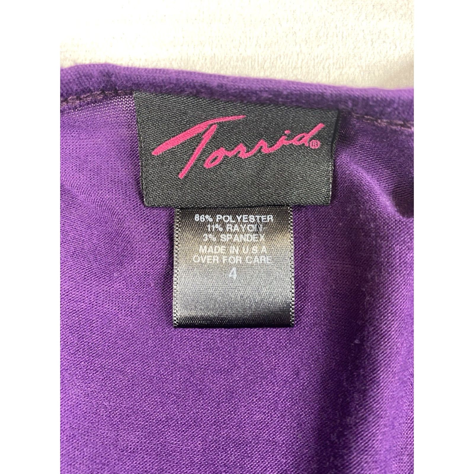 Torrid Torrid Purple Sleeveless Beaded Sequins V-Neck Dress 4X Women’s Shirt Dress, Long, Stretch, Lined, Plus Size Size XXL / US 16-18 / IT 52-54 - 3 Thumbnail