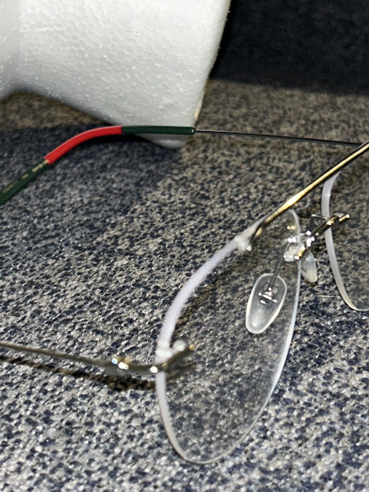 Gucci Gucci GG0398O 004 Gold Rimless Aviator Eyeglasses 58mm Size ONE SIZE - 9 Thumbnail