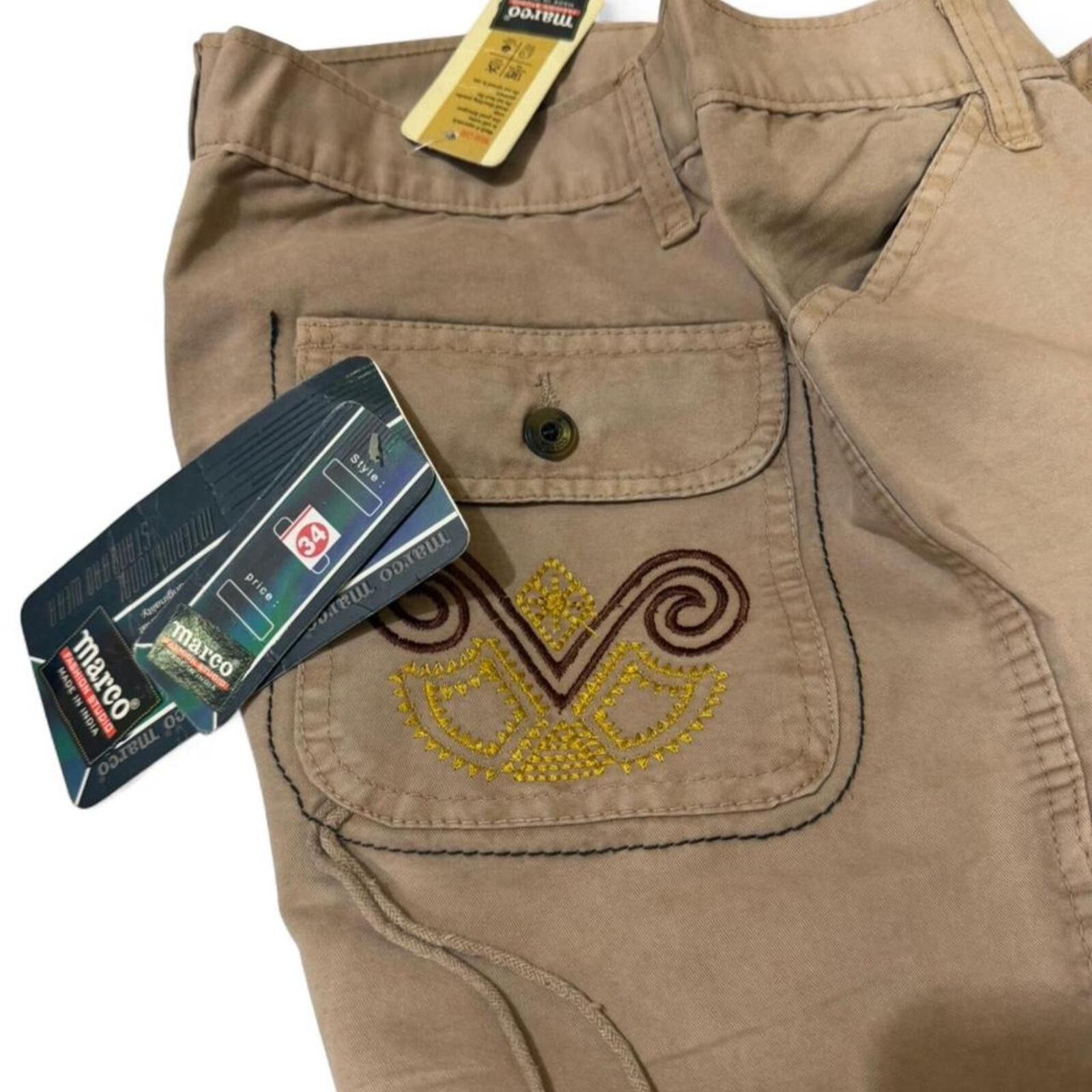 Other Marco cargo wide leg pants with unique design on back pocket Size 32" / US 10 / IT 46 - 4 Thumbnail