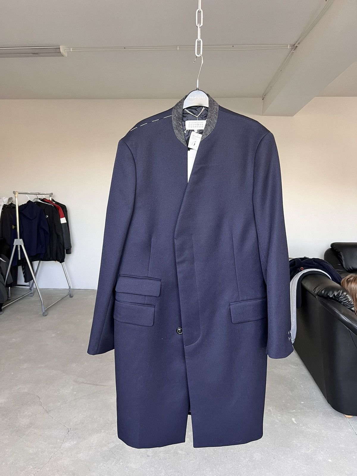 Maison Margiela NWT Maison Margiela Collarless Wool Cavalry Coat Size US L / EU 52-54 / 3 - 3 Thumbnail