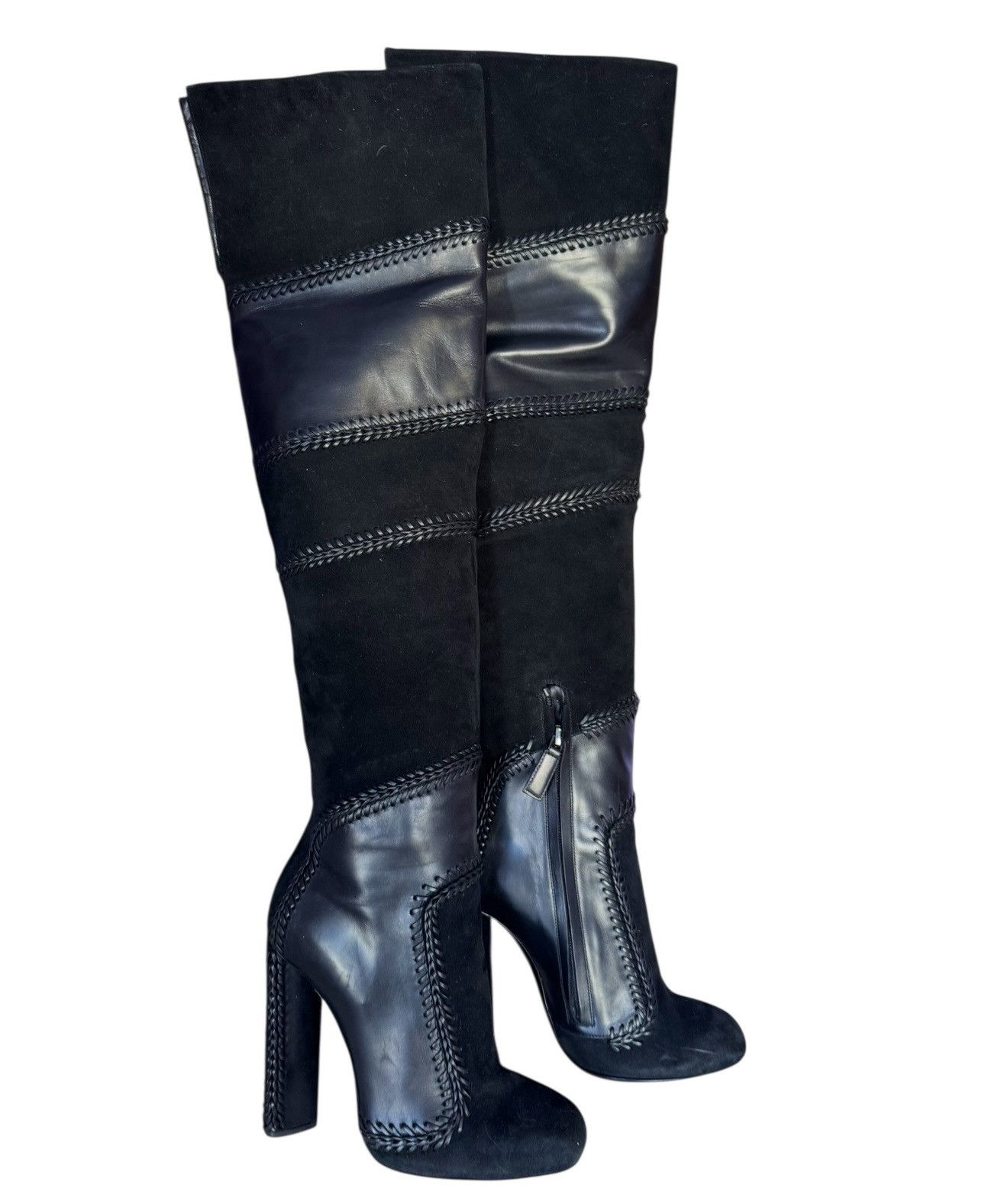 Tom Ford Tim Ford black suede leather over the knee boots Size US 8 / IT 38 - 1 Thumbnail