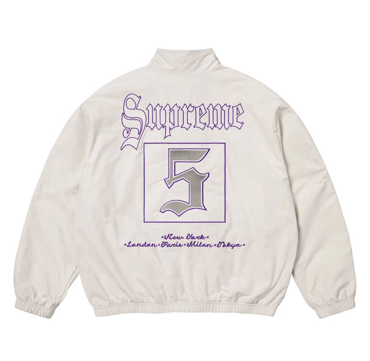 Supreme Old English Track Jacket White