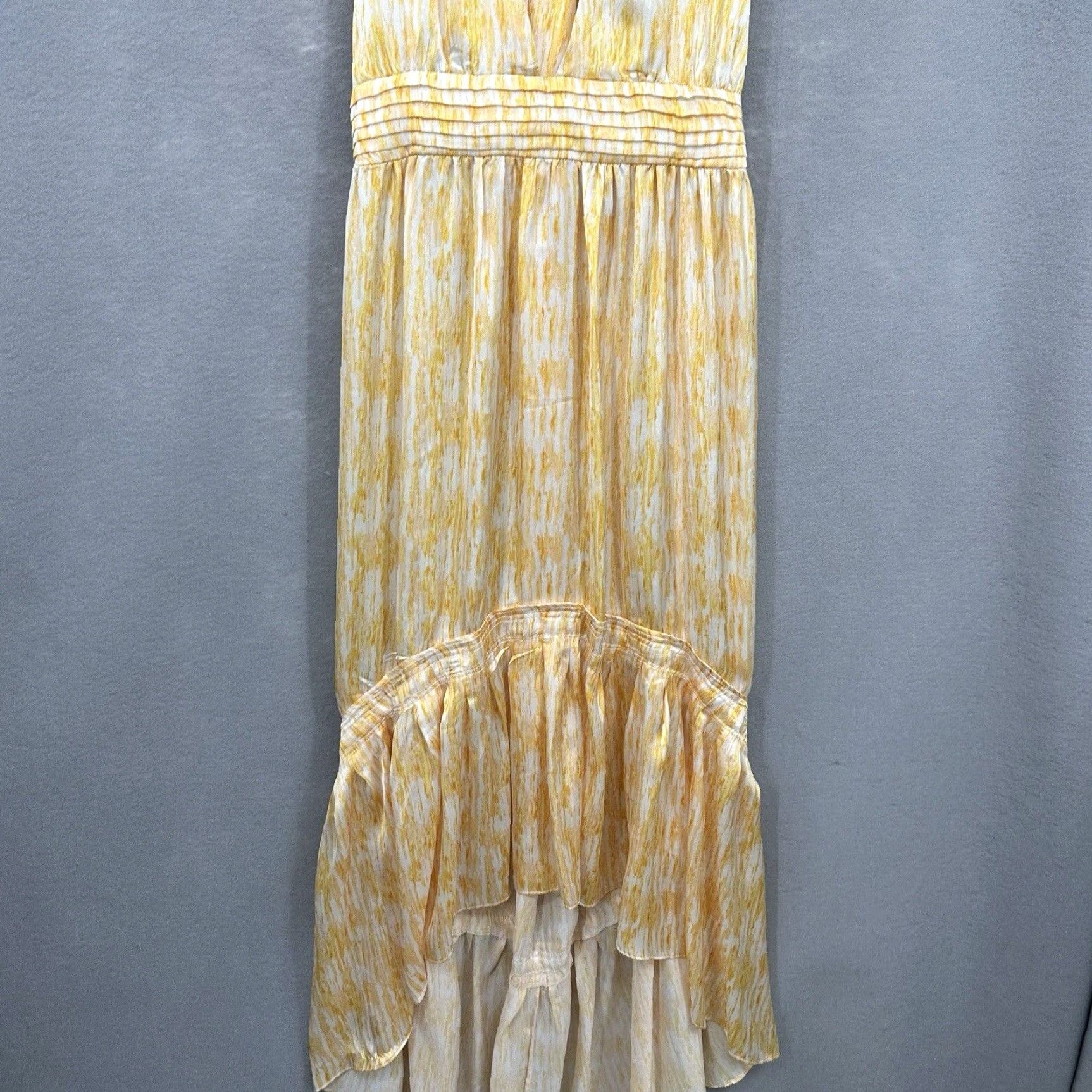Ramy Brook Ramy Brook Maxi Dress Women Large Yellow Asymmetric Ruffle Halter Solid Bohemian Size L / US 10 / IT 46 - 6 Thumbnail