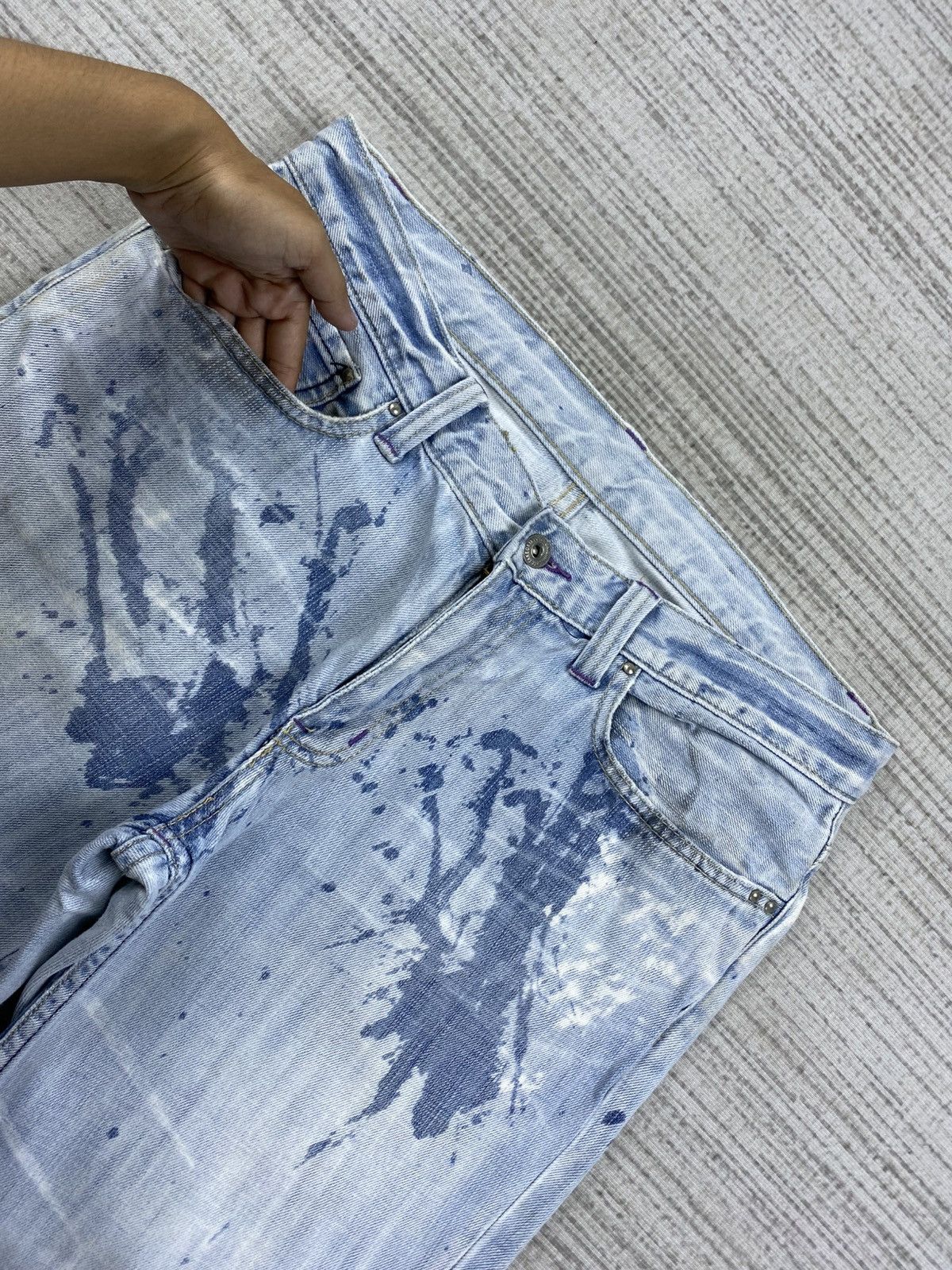 Takeo Kikuchi Vintage Takeo Kikuchi Bleach Splatter Paint Denim Pants Size US 32 / EU 48 - 7 Thumbnail