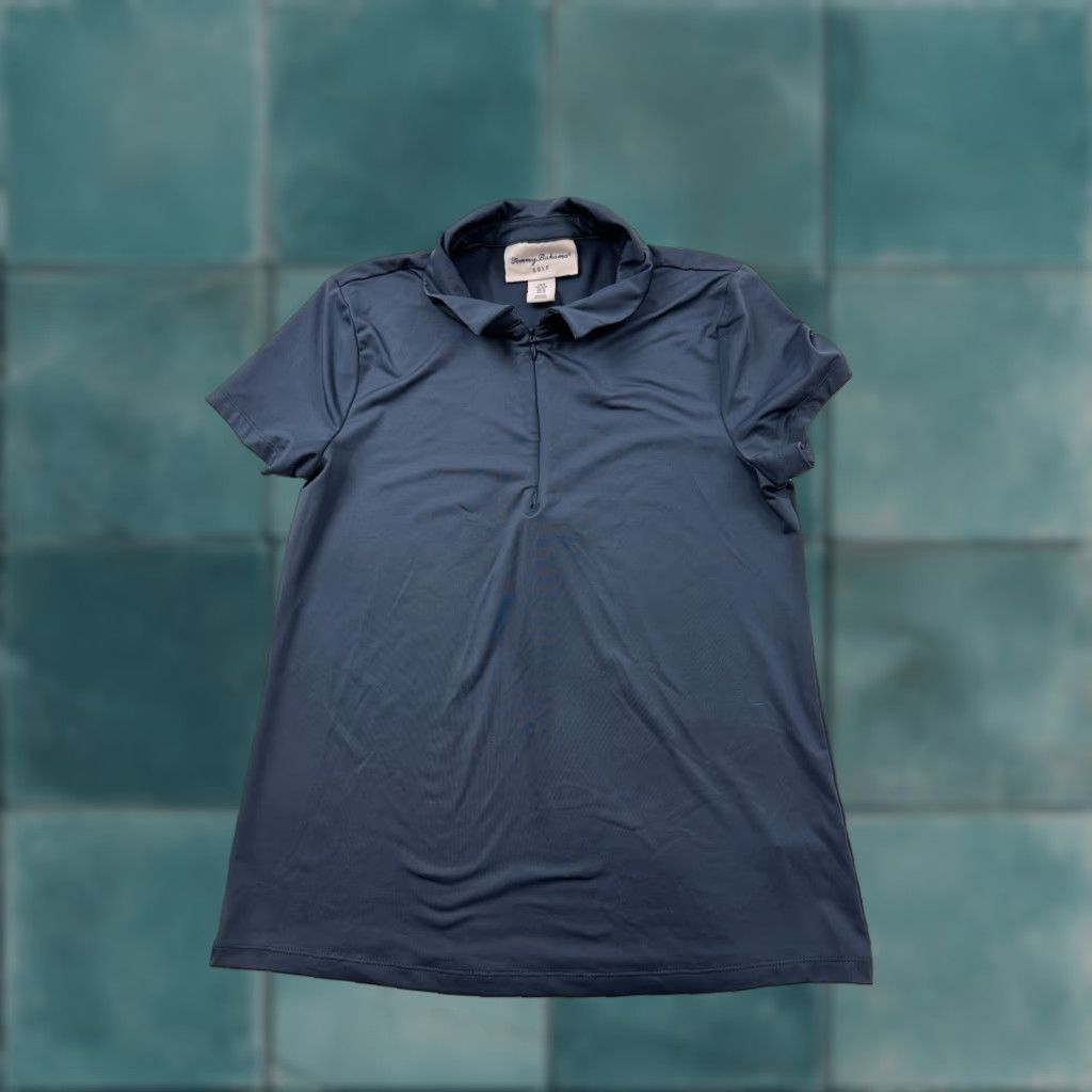 Tommy Bahama Tommy Bahama Polo Shirt Womens Medium Blue Short Sleeve Collared 1/4 Zip Golf Pullover Ladies Regular Mens Womens? Size M / US 6-8 / IT 42-44 - 1 Thumbnail