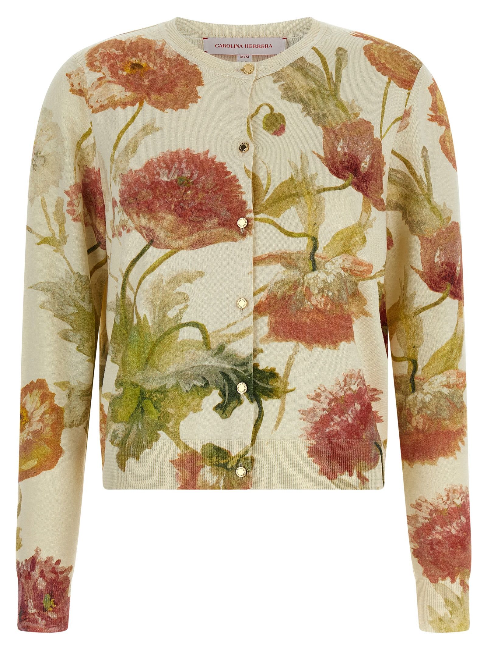 Carolina Herrera Floral print cardigan Size M / US 6-8 / IT 42-44 - 1 Thumbnail