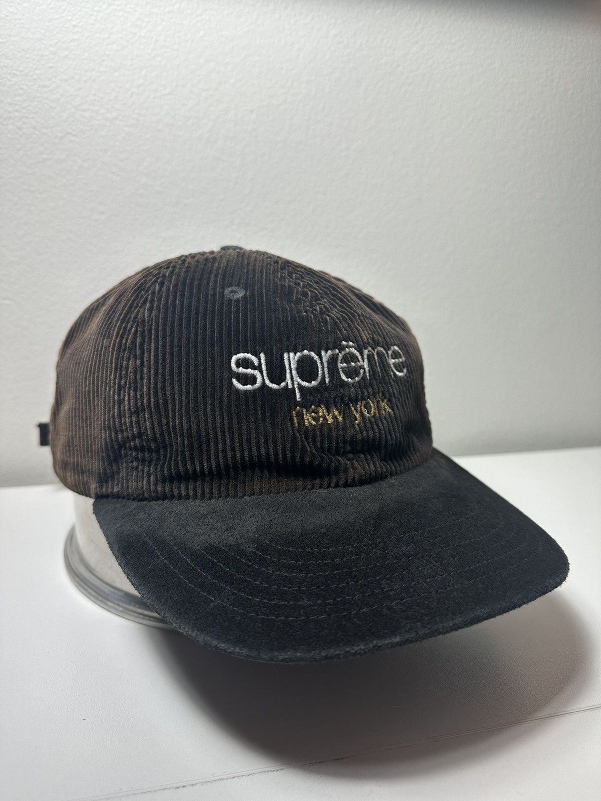 Supreme Supreme Classic Logo Corduroy 6-Panel Cap Hat Size ONE SIZE - 3 Thumbnail
