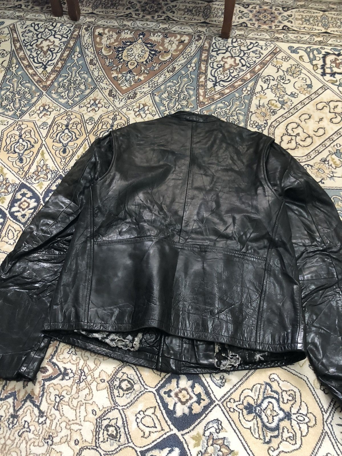 Tommy Hilfiger Rare❗️Tommy Hilfiger Premium Cafe Racer Leather Jacket Size US L / EU 52-54 / 3 - 21 Thumbnail